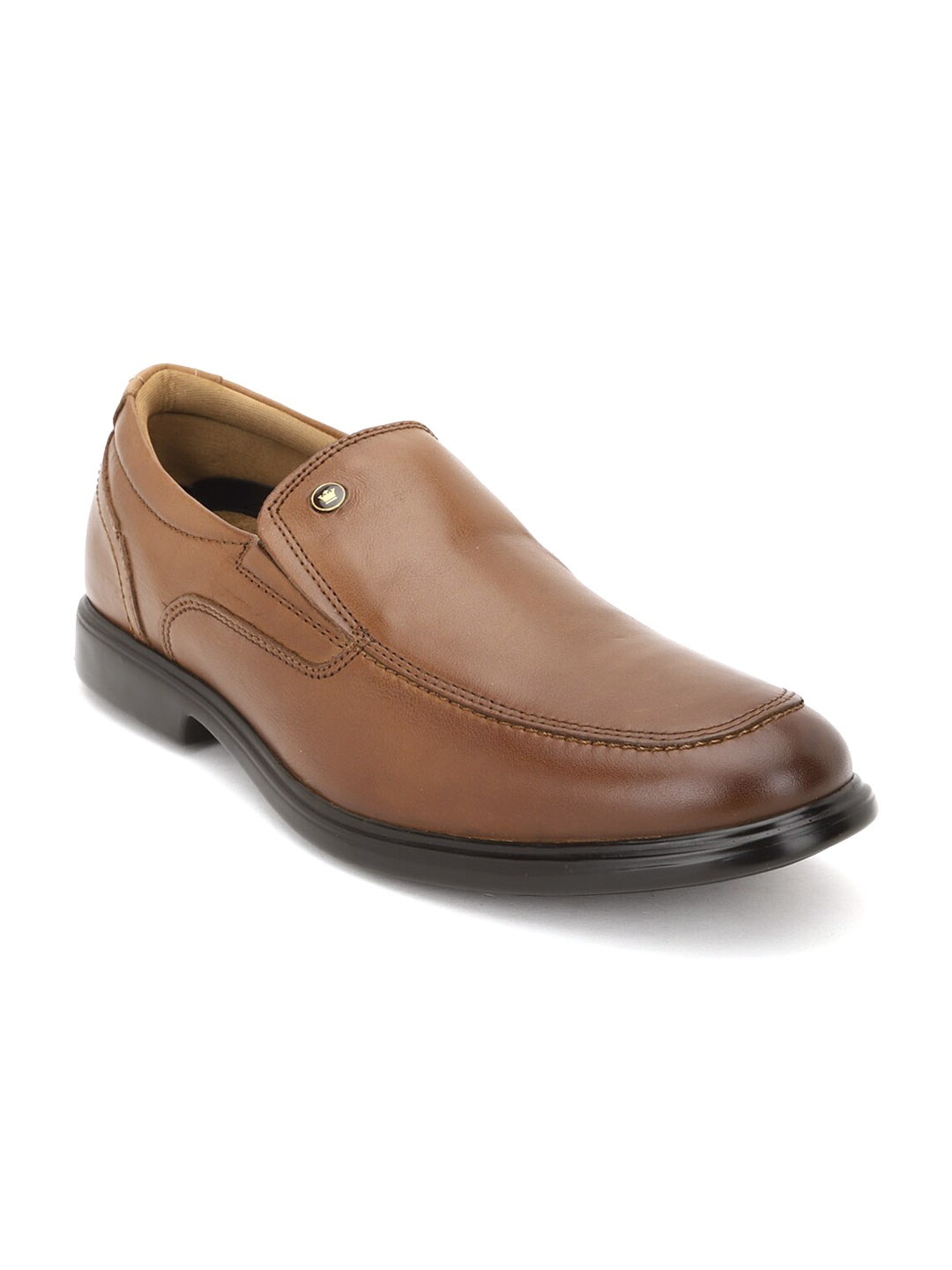 

Louis Philippe Men Leather Formal Slip Ons, Brown