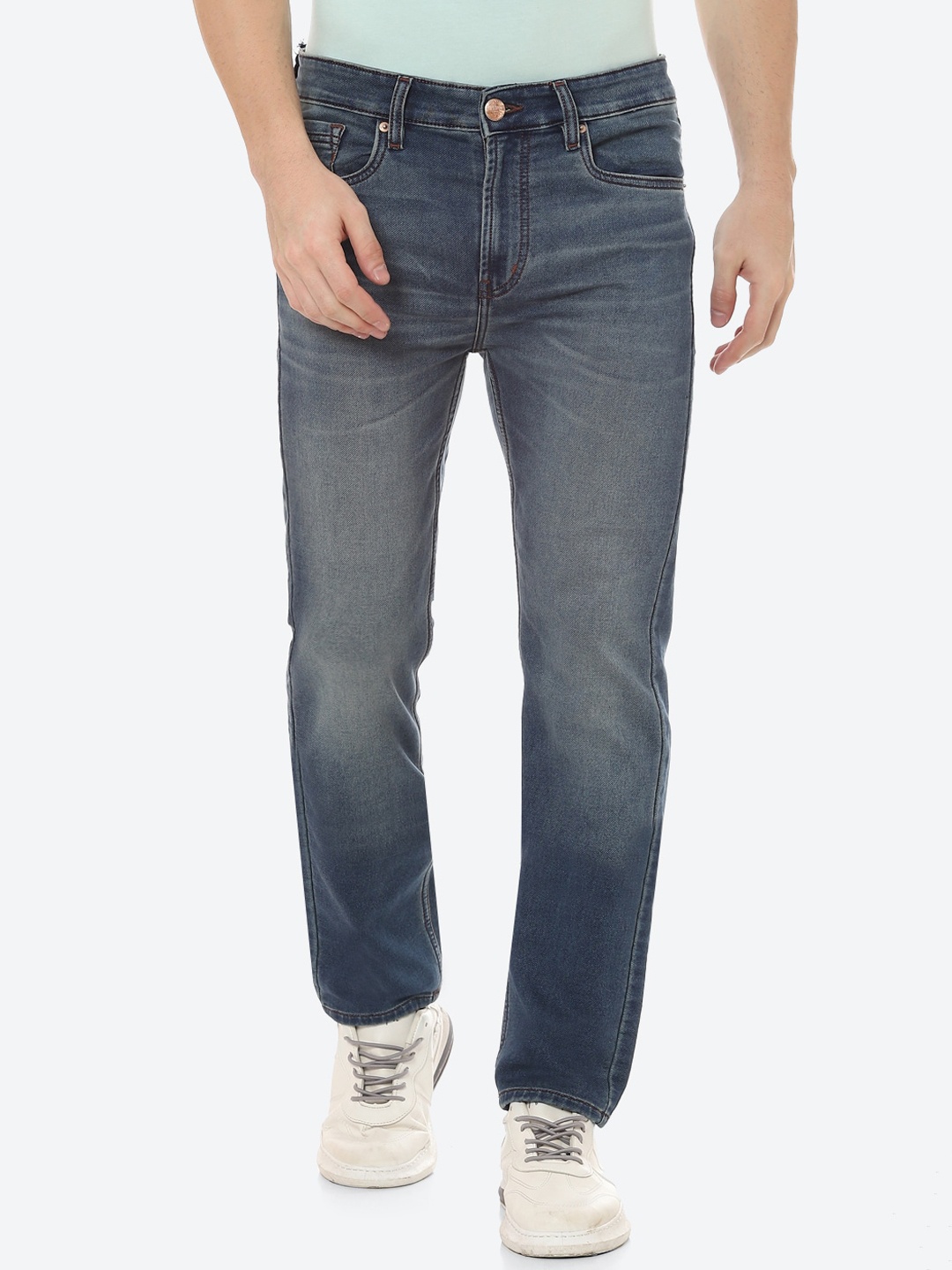 

Numero Uno Men Solid Slim Fit Sustainable Stretchable Jeans, Blue