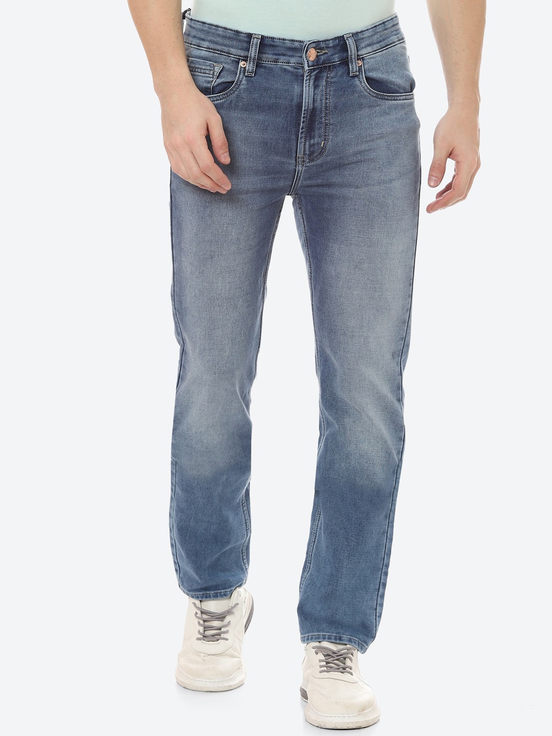 

Numero Uno Men Solid Slim Fit Sustainable Stretchable Jeans, Blue