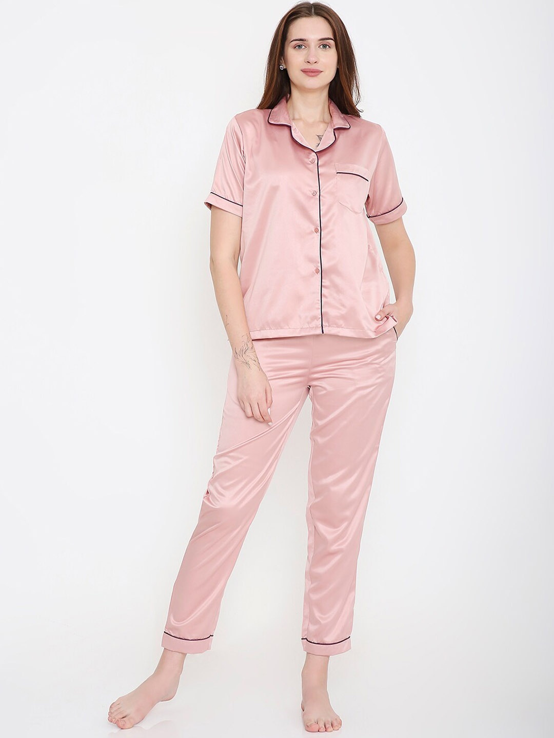 

Arendelle Satin Night Suit, Pink