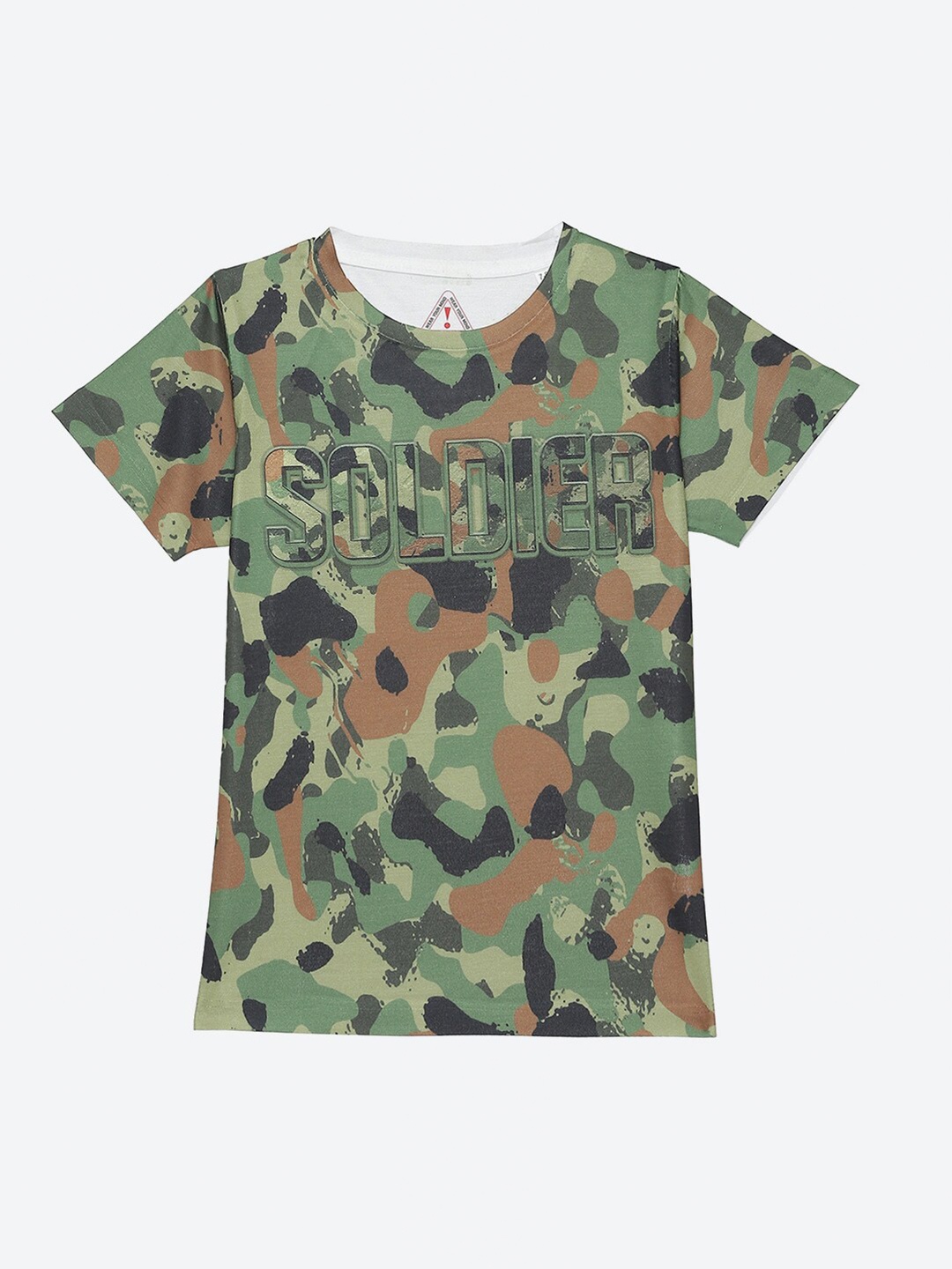 

Wear Your Mind Boys Boys Camouflage Printed Round Neck Casual T-shirt, Green