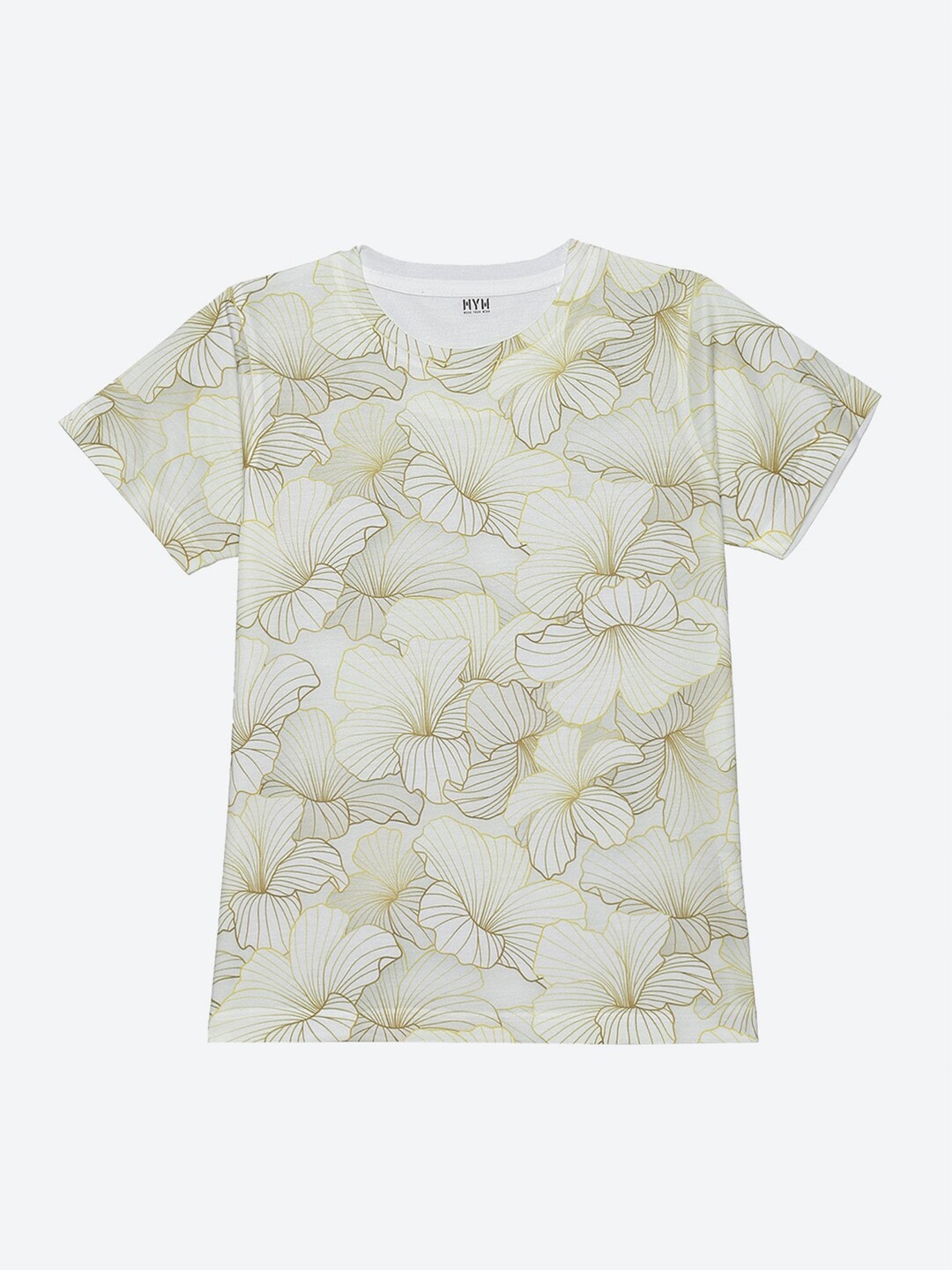 

Wear Your Mind Boys Floral Printed T-shirt, Beige