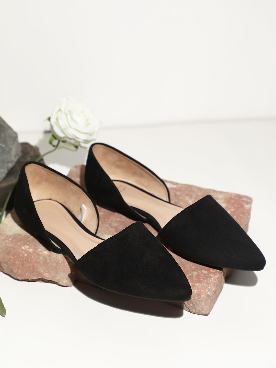 

LULU & SKY Pointed Toe Ballerinas, Black