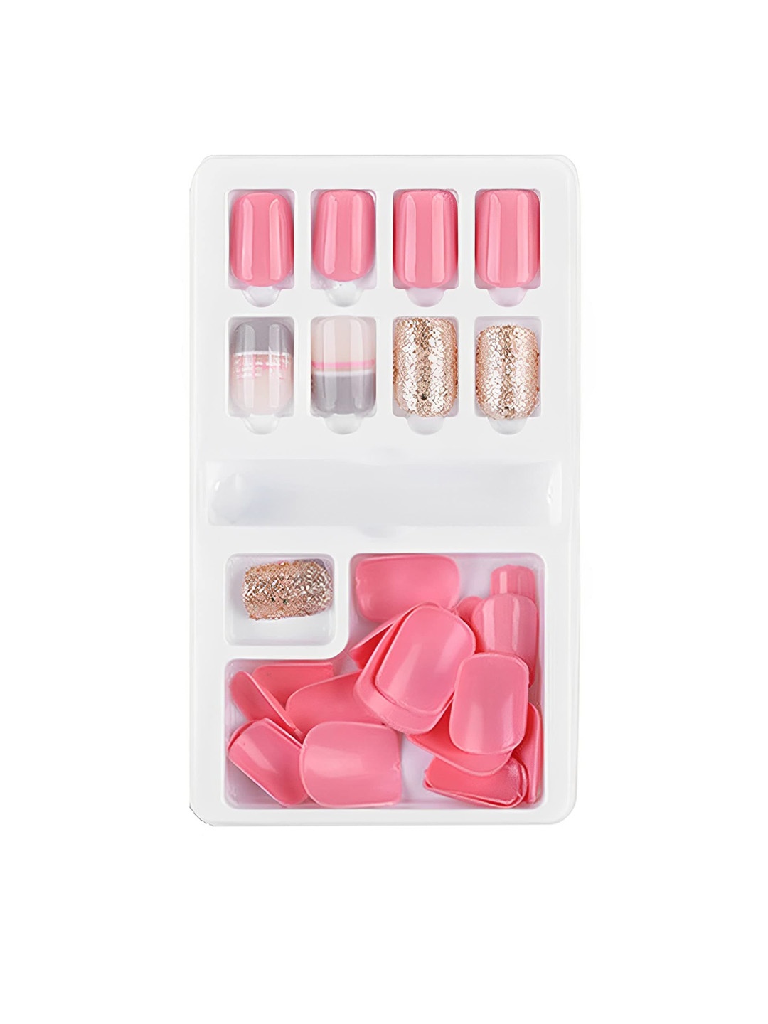 

SYGA 30Pcs Long-Lasting Press-On Artificial Nails - Light Pink F635-25