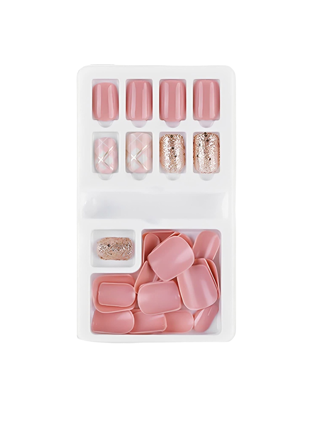 

SYGA 30Pcs Long-Lasting Press-On Artificial Nails - Cream Skin F635-26, Peach