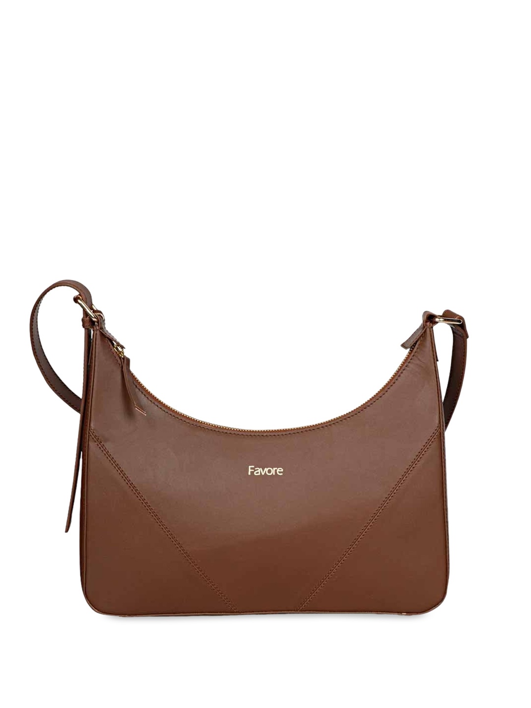 

Saint G Leather Half Moon Hobo Bag, Brown