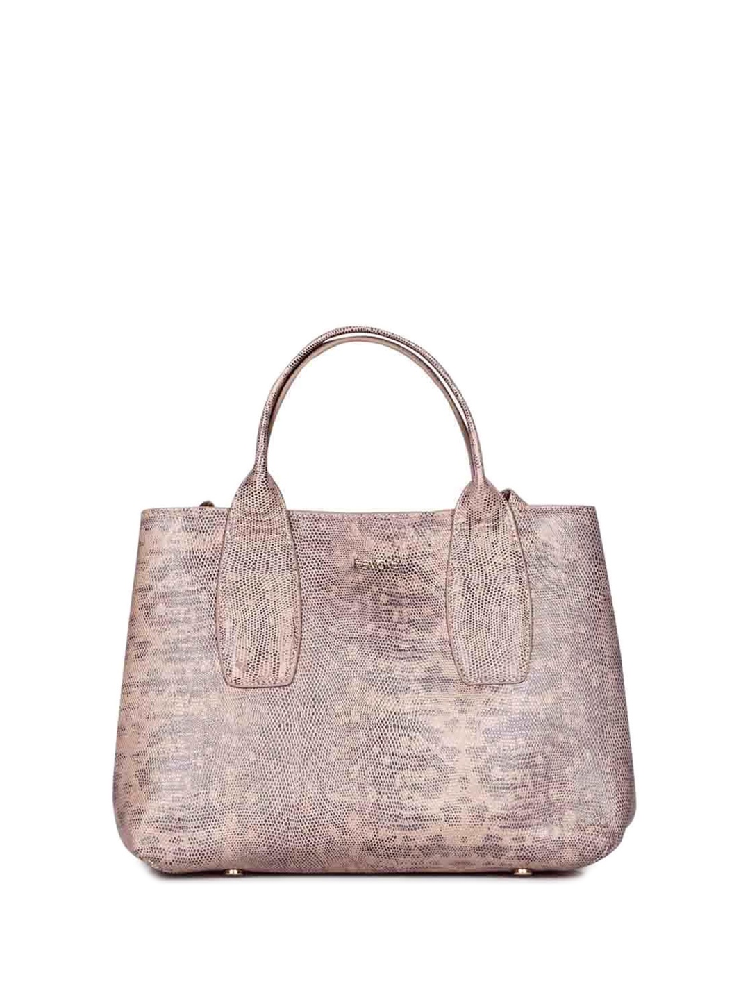 

Saint G Striped Leather Oversized Structured Handheld Bag, Peach