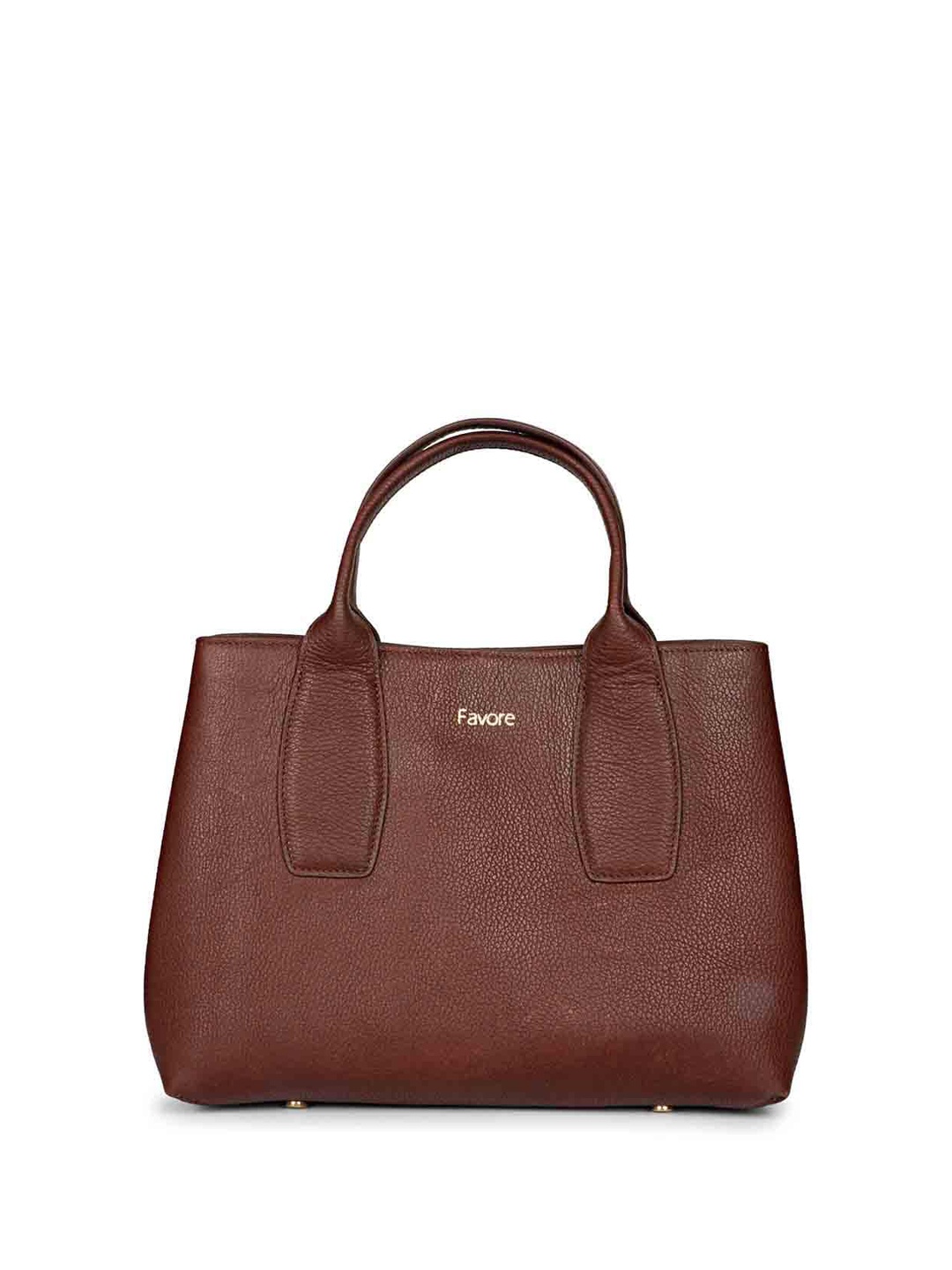 

Saint G Textured Leather Oversized Structured Handheld Bag, Brown