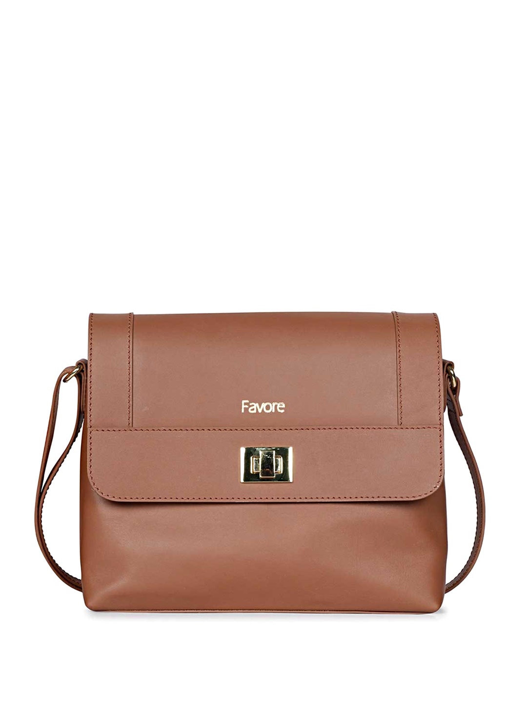 

Saint G Leather Miniature Sling Bag, Tan