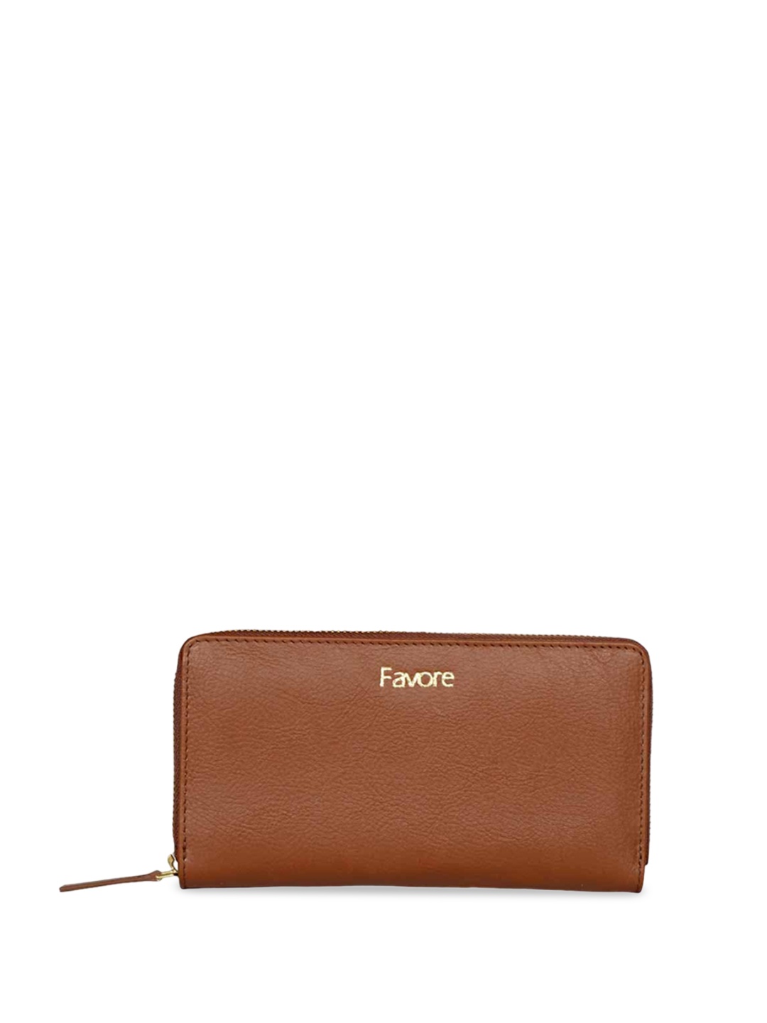 

Saint G Women Textured Leather Zip Around Wallet, Brown