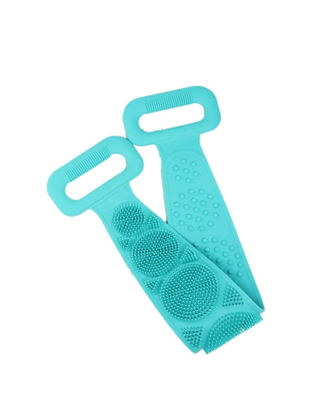 

KAZARMAA Silicone Double Side Body Back Scrubber Bathing Brush, Sea green