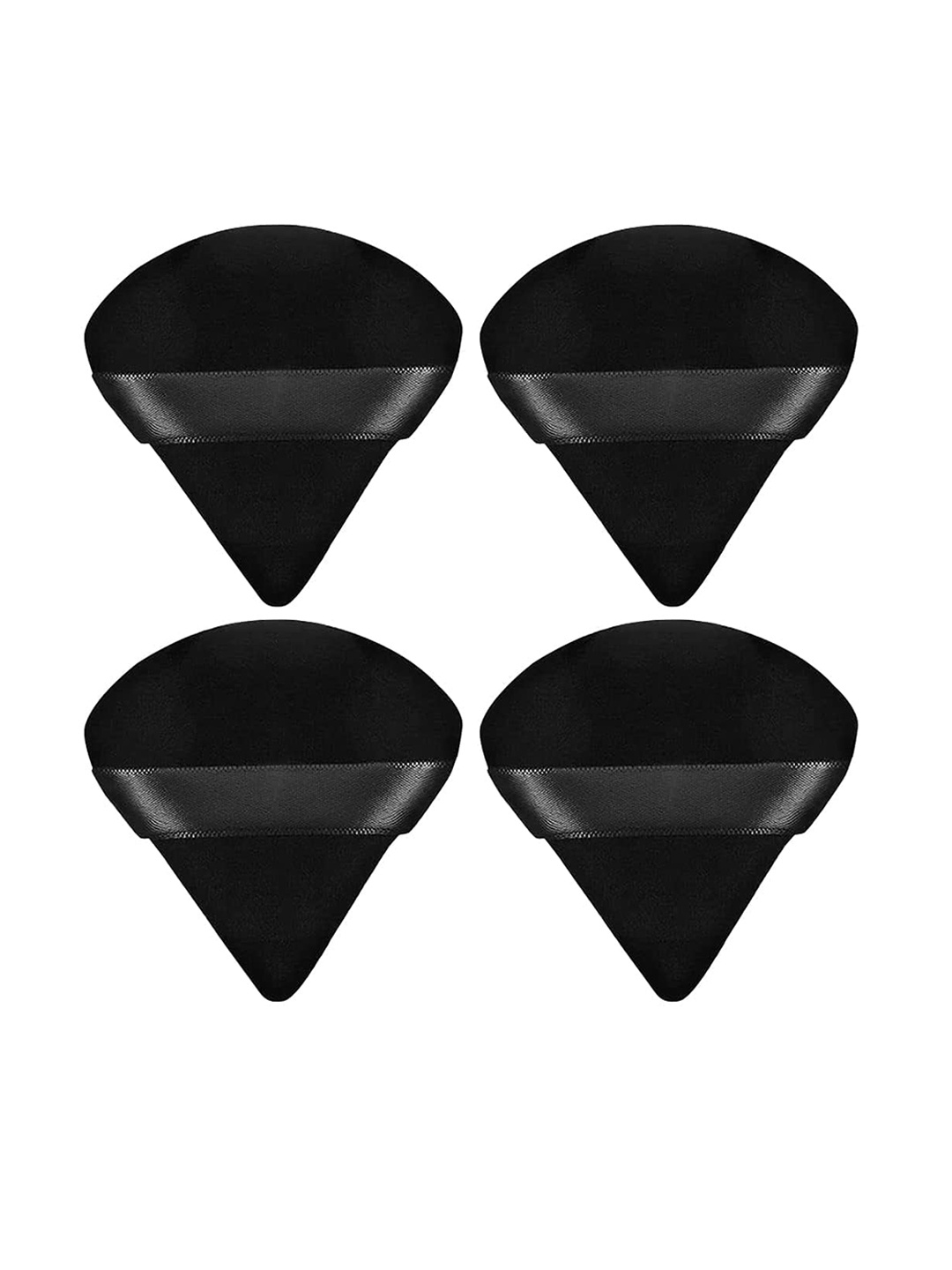 

KAZARMAA Set Of 4 Triangle Powder Puff For Makeup, Black