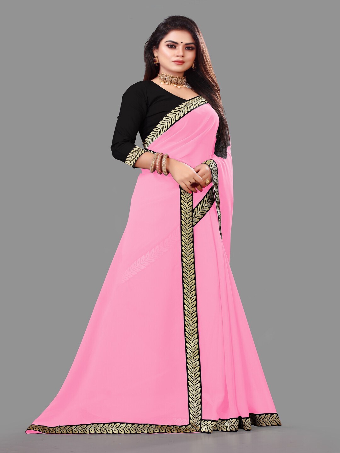 

Sadika Woven Design Zari Saree, Pink