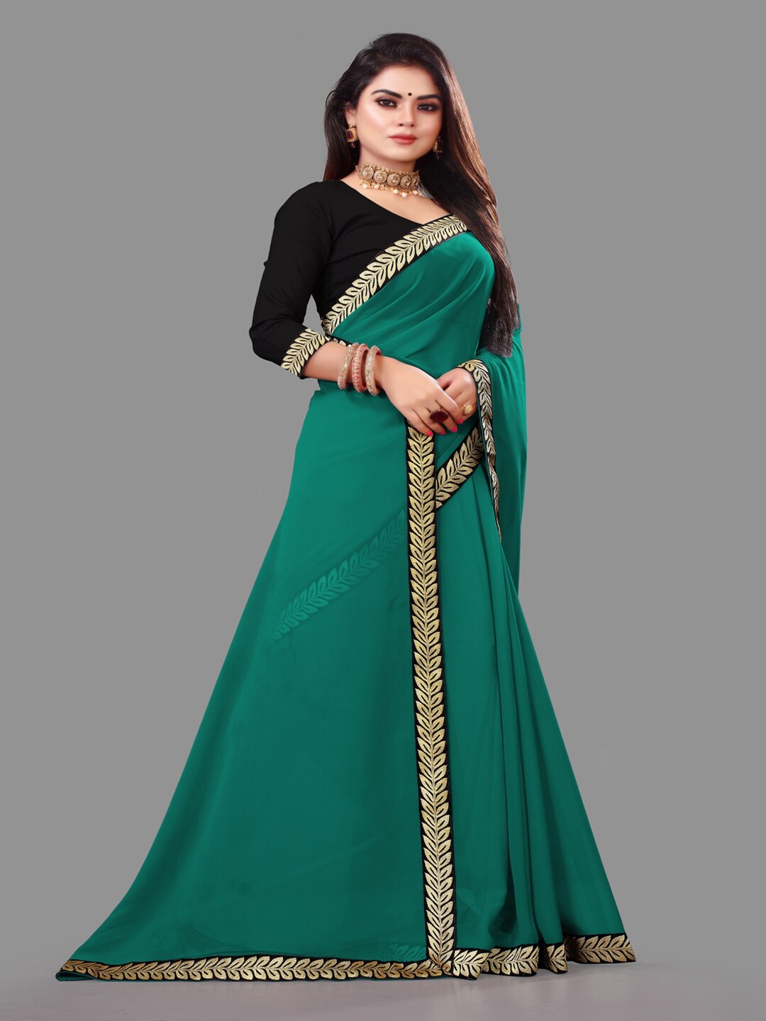 

Sadika Woven Design Zari Saree, Sea green