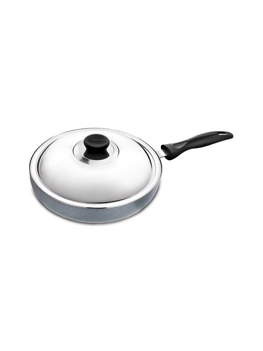 

ANJALI Steel-Toned & Grey Aluminium Frying Pan