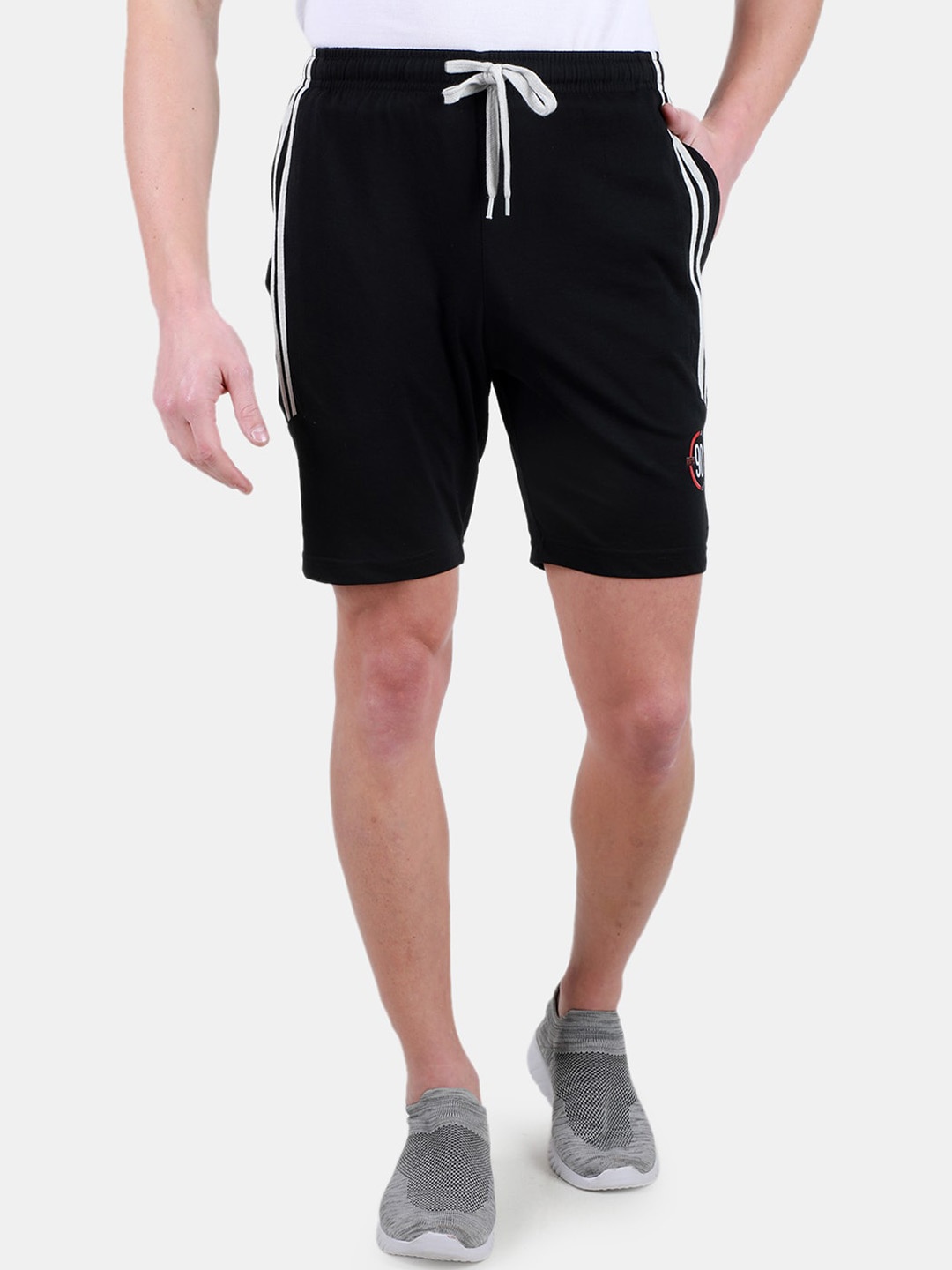 

Duke Men High-Rise Cotton Sports Shorts, Black