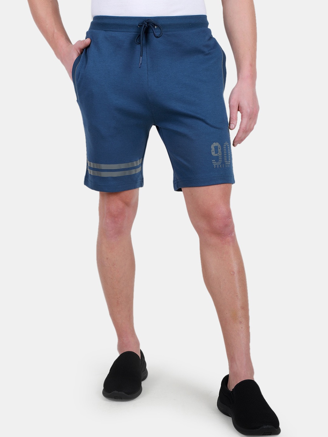 

Duke Men High-Rise Cotton Sports Shorts, Blue