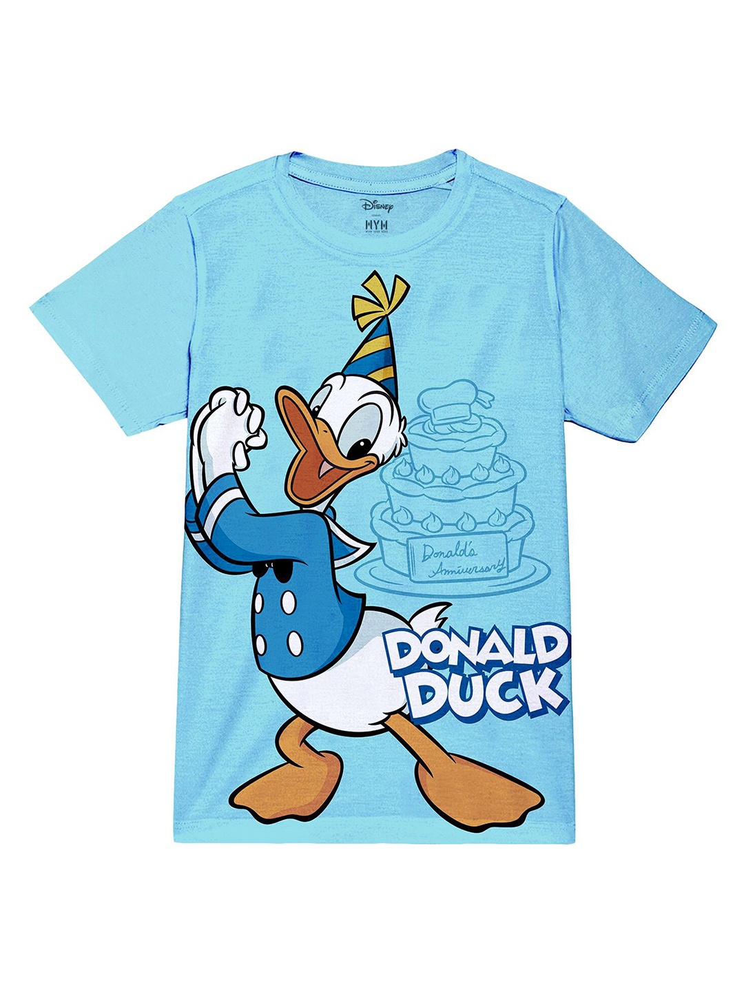 

Wear Your Mind Boys Donald Duck Printed Round Neck Casual T-shirt, Blue