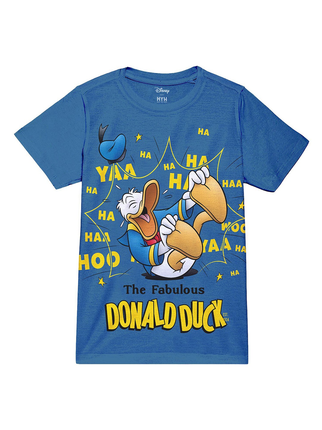 

Wear Your Mind Boys Donald Duck Printed Round Neck Casual T-shirt, Blue