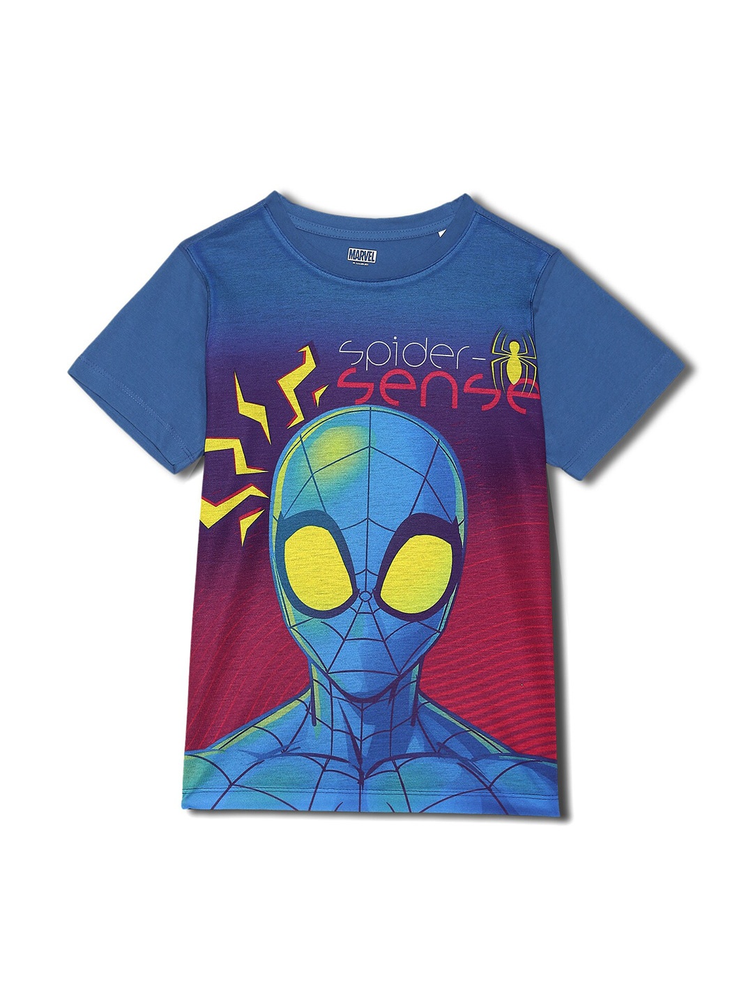 

Wear Your Mind Boys Spider Man Printed Round Neck Casual T-shirt, Blue