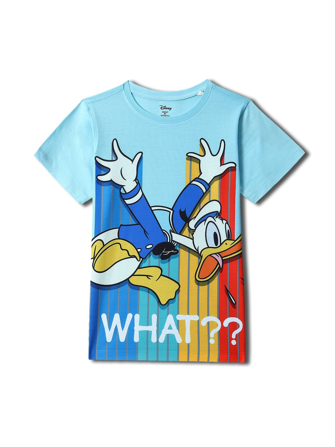 

Wear Your Mind Boys Donald Duck Printed Round Neck Casual T-shirt, Blue
