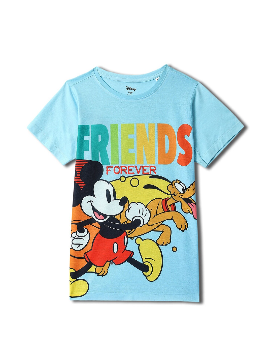 

Wear Your Mind Boys Mickey Mouse Printed Cotton T-shirt, Blue