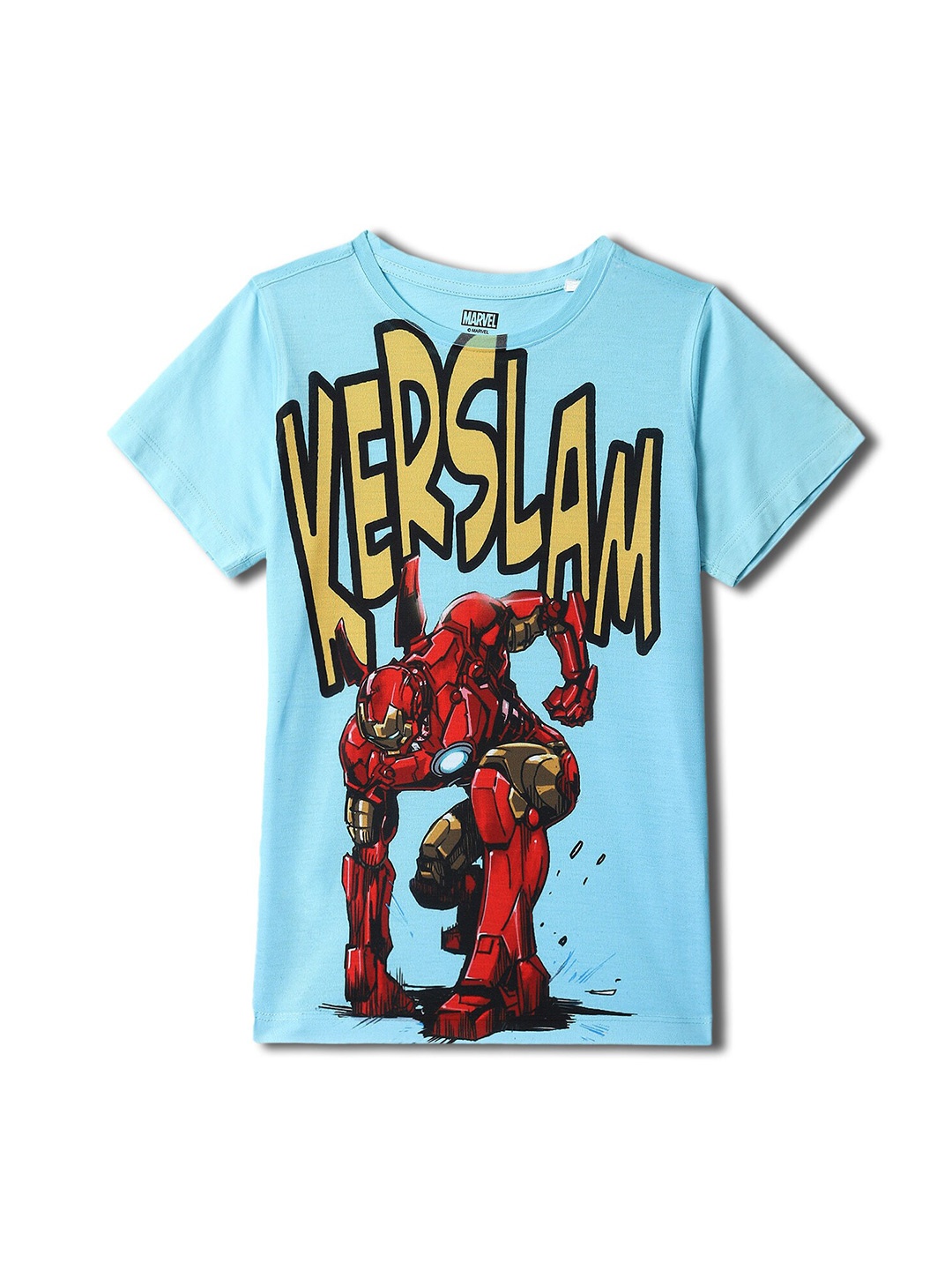 

Wear Your Mind Boys Iron Man Printed Short Sleeves Round Neck T-shirt, Blue