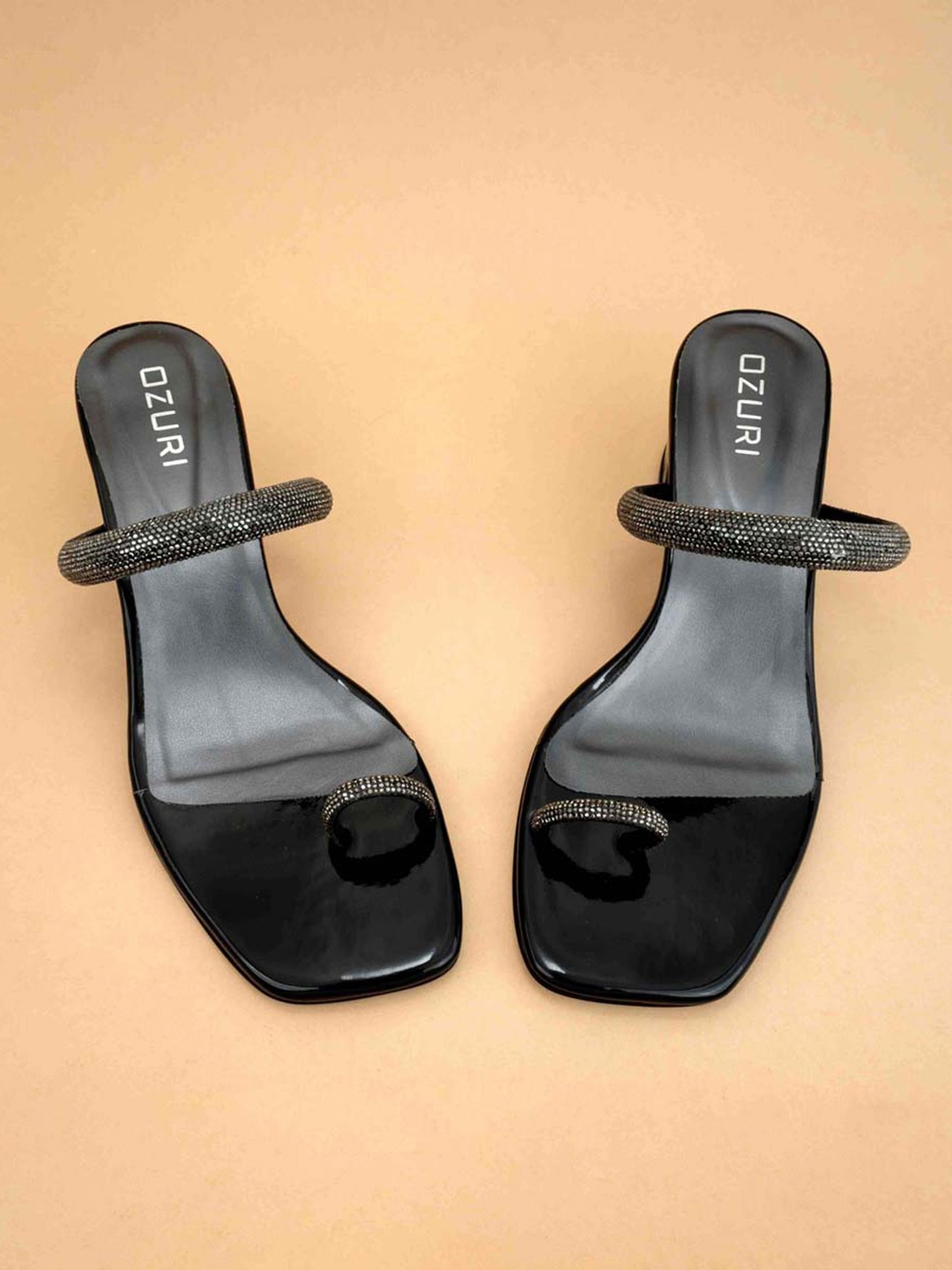 

Ozuri Women Embellished Block Heels Sandals, Black