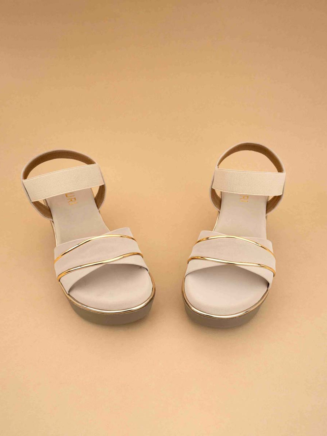 

Ozuri Women Wedge Heels Sandals, Beige
