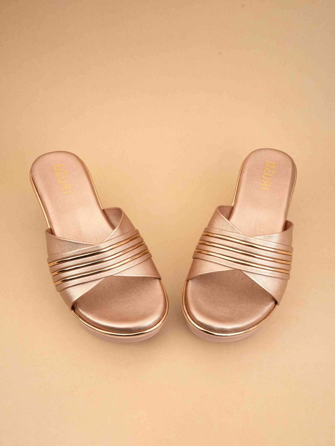 

Ozuri Slip On Wedge Heel Sandals, Rose gold