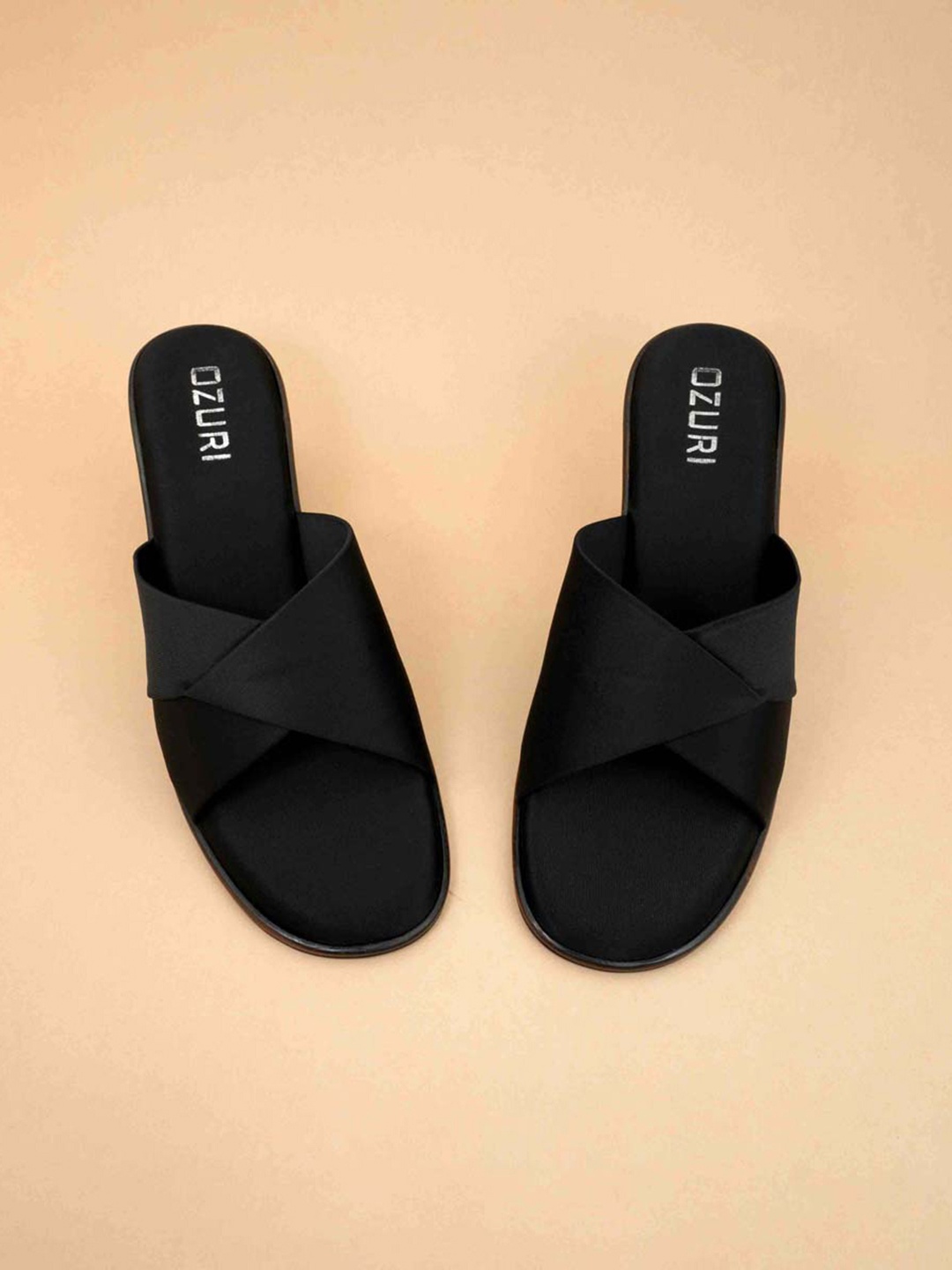 

Ozuri Textured Block Heel Sandals, Black