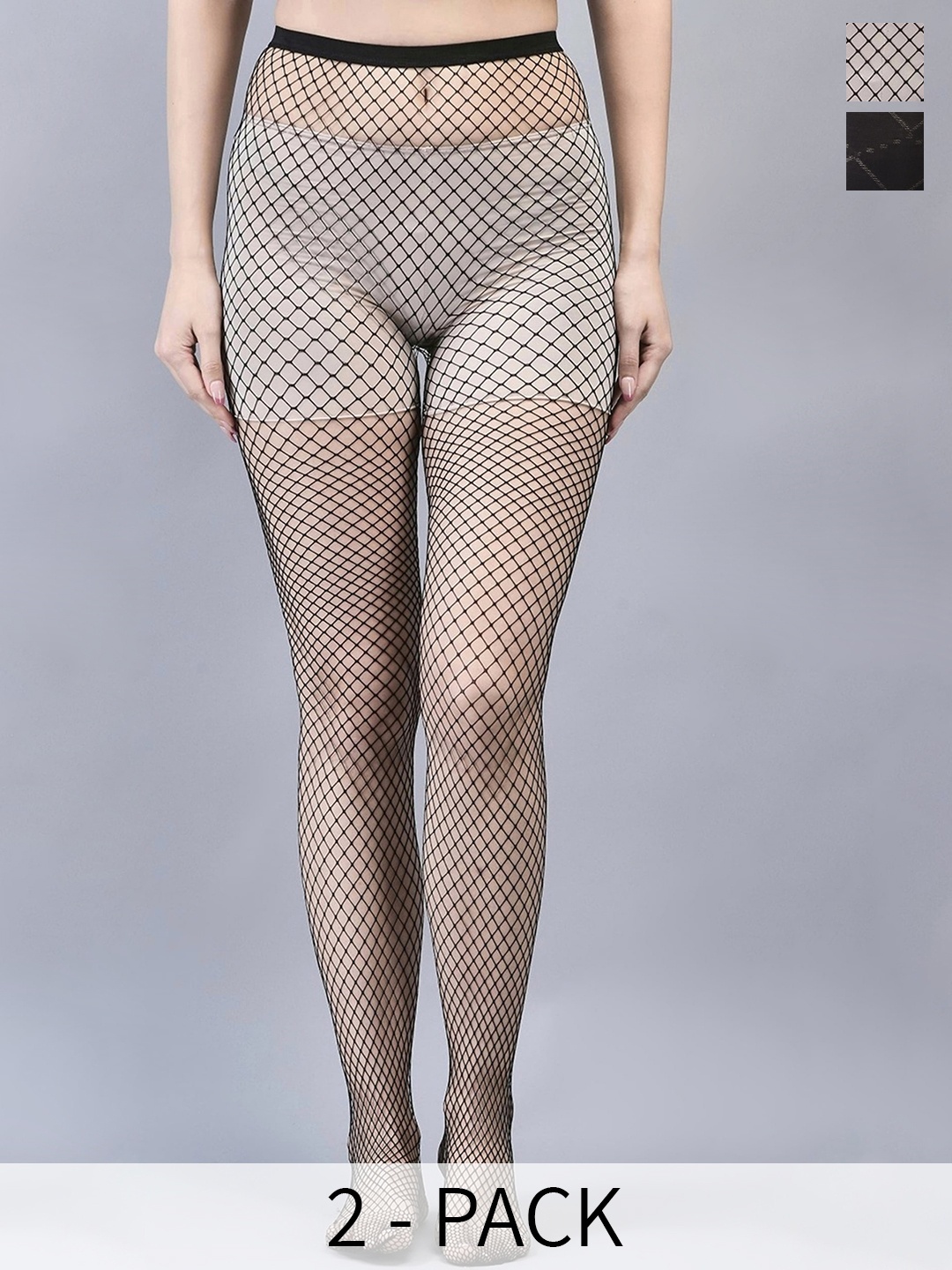 

Brauch Pack Of 2 Stretchable Stockings, Black