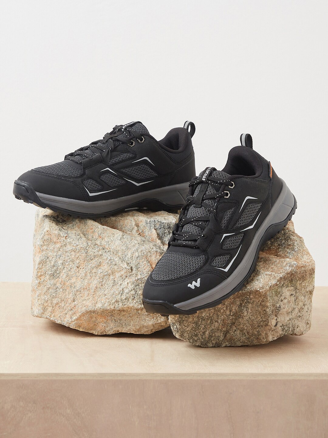 

Wildcraft Men Textured Lace-Up Trekking Shoes, Black