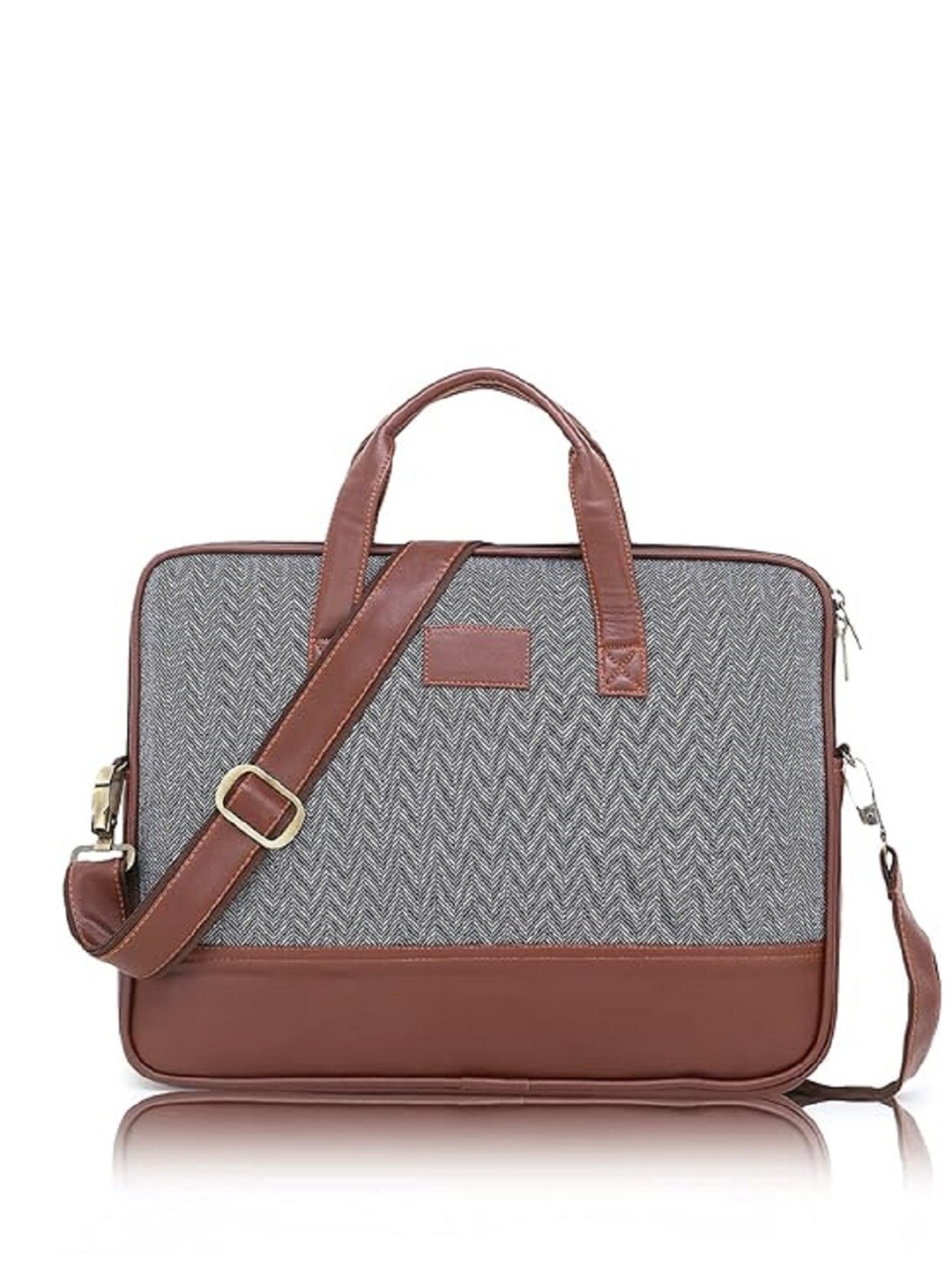 

WORLD SPEED Unisex Textured Messenger Bag, Grey