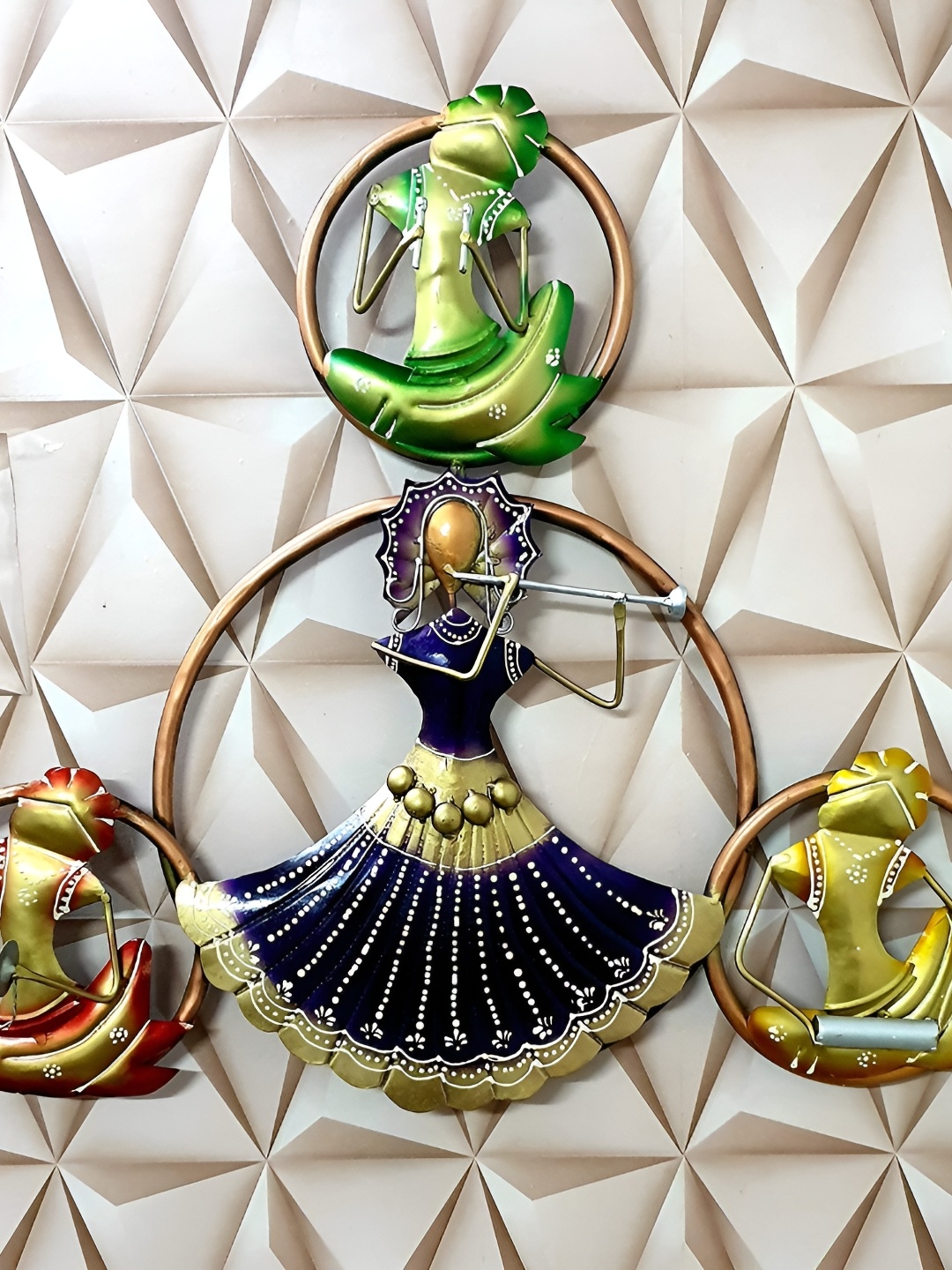 

RSN Green & Gold Toned Musicians Dolls Wall Hanging