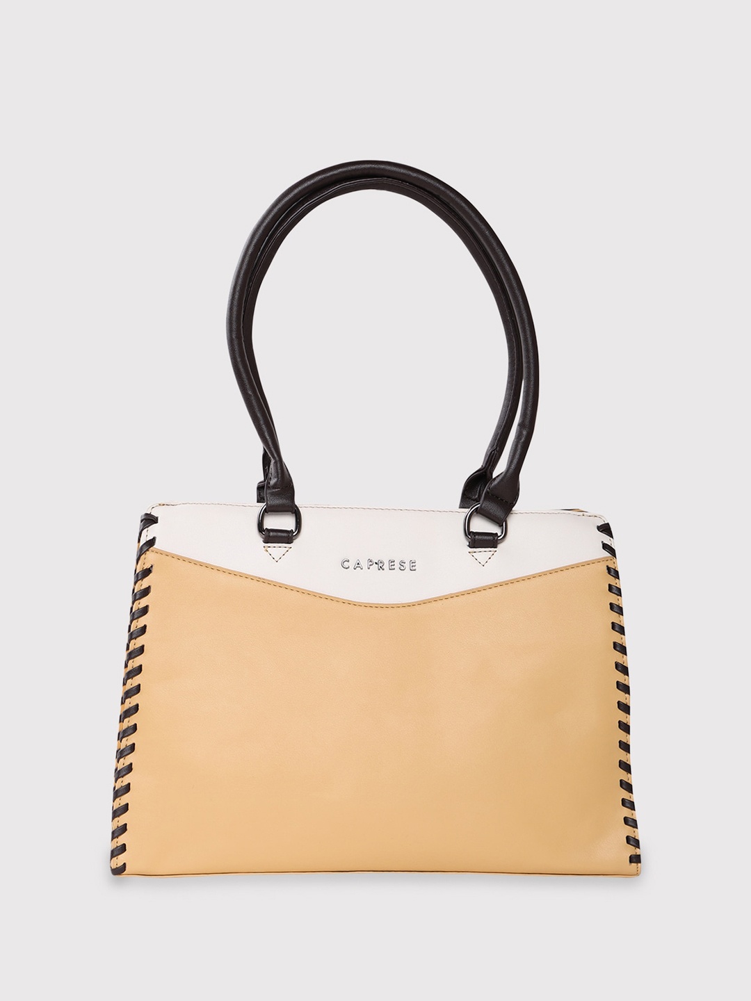 

Caprese Structured Handheld Bag, Yellow