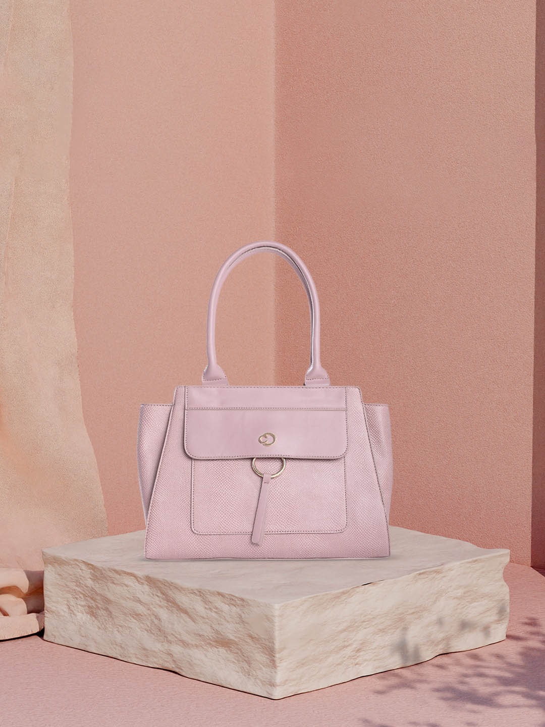 

Caprese Textured Structured Handheld Bag, Purple