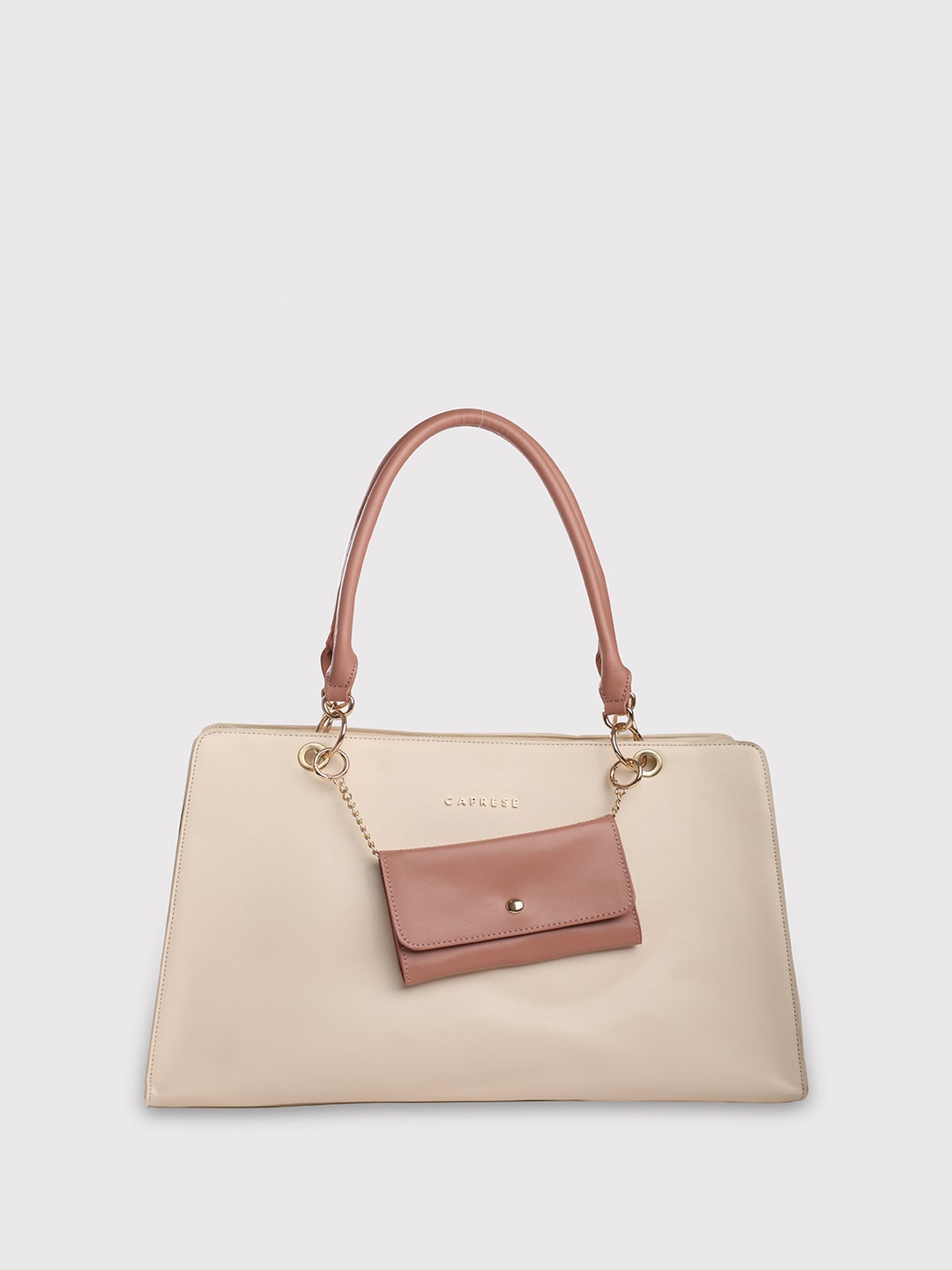 

Caprese PU Shopper Handheld Bag with Tasselled, Beige