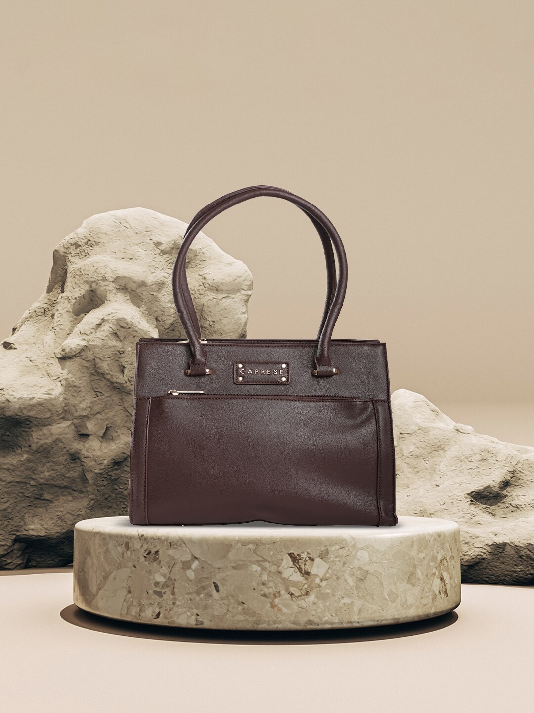 

Caprese PU Structured Shoulder Bag, Brown