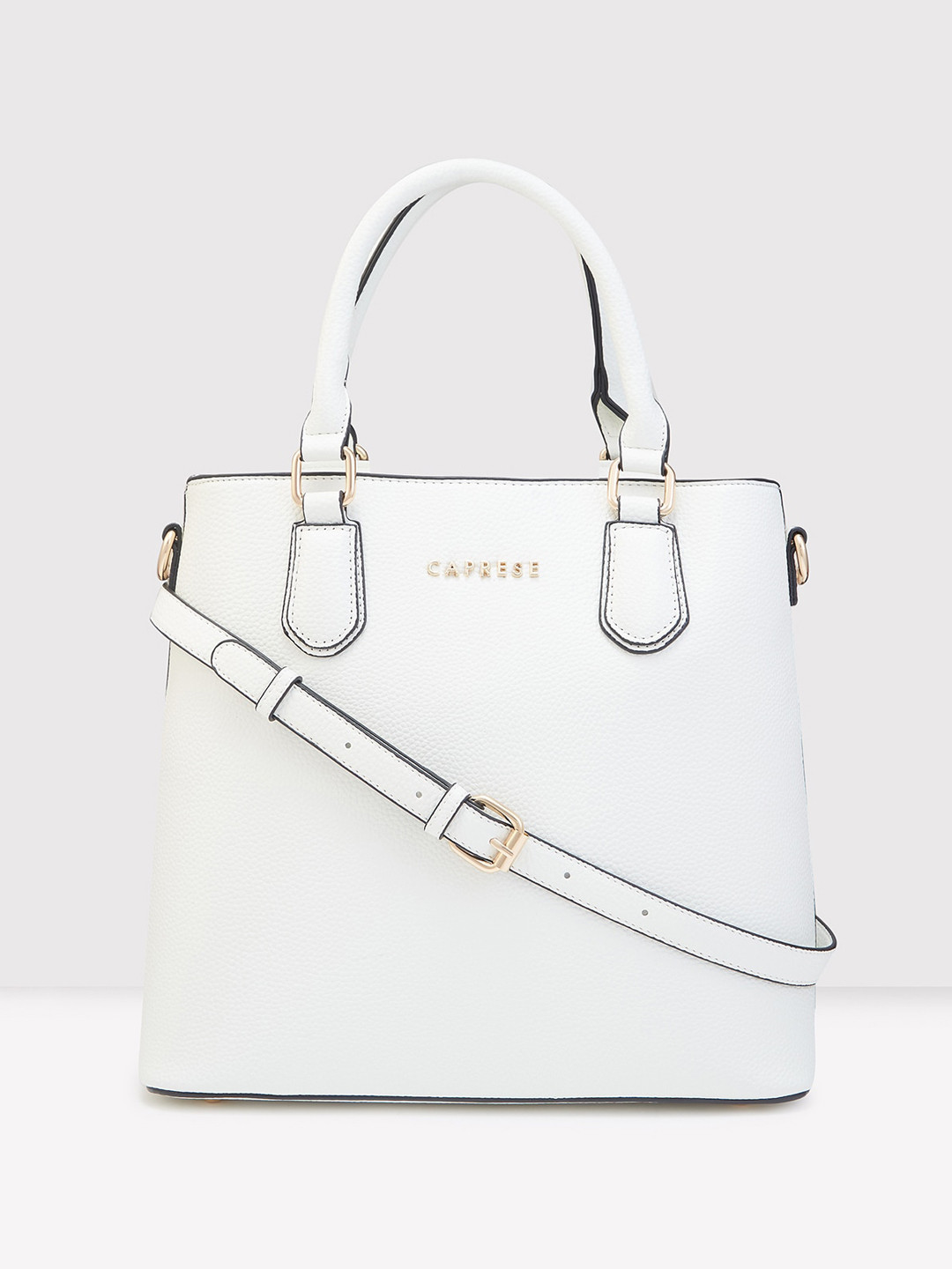

Caprese Textured Structured Handheld Bag, White