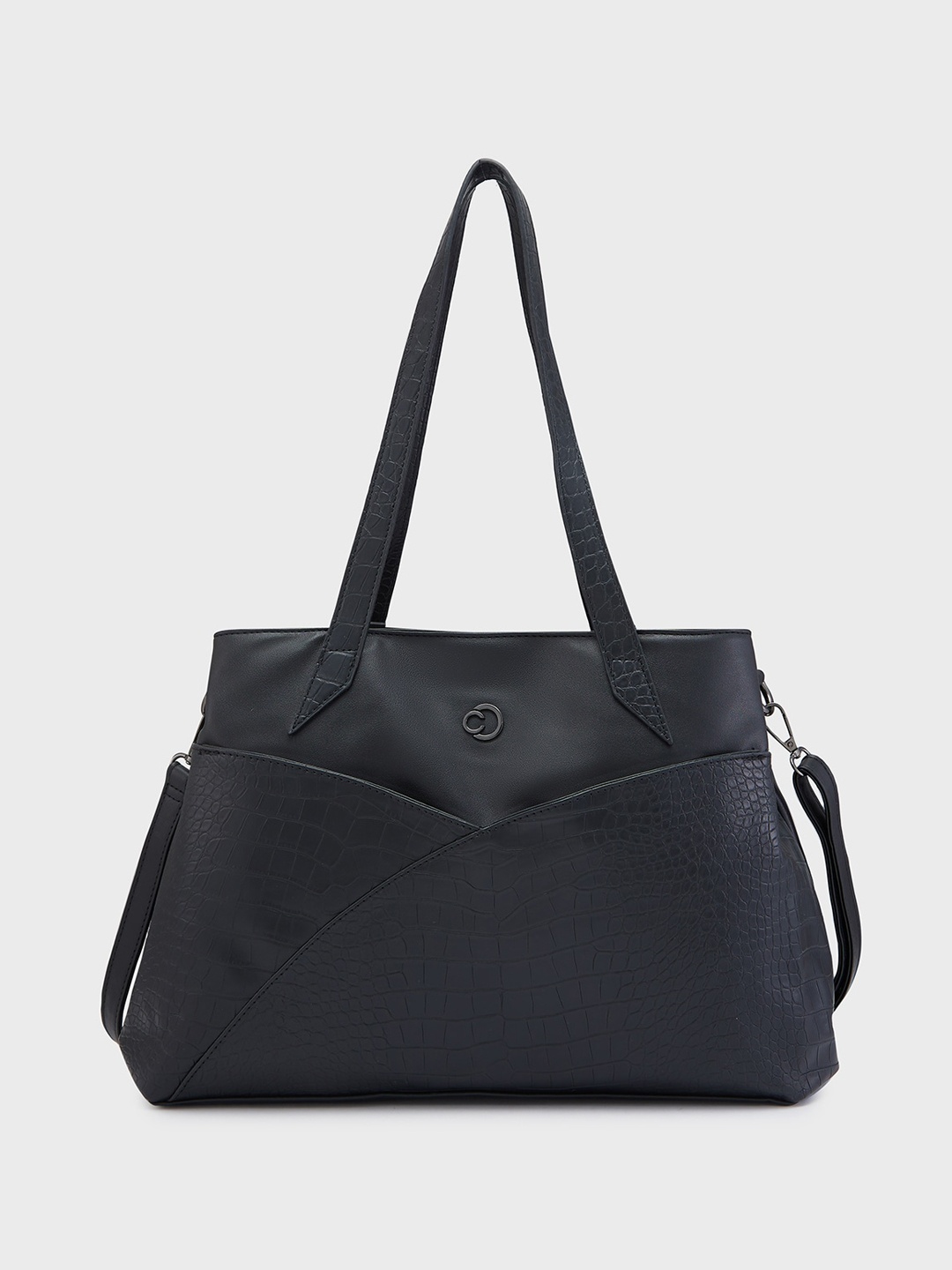 

Caprese Textured Structured Shoulder Bag, Black