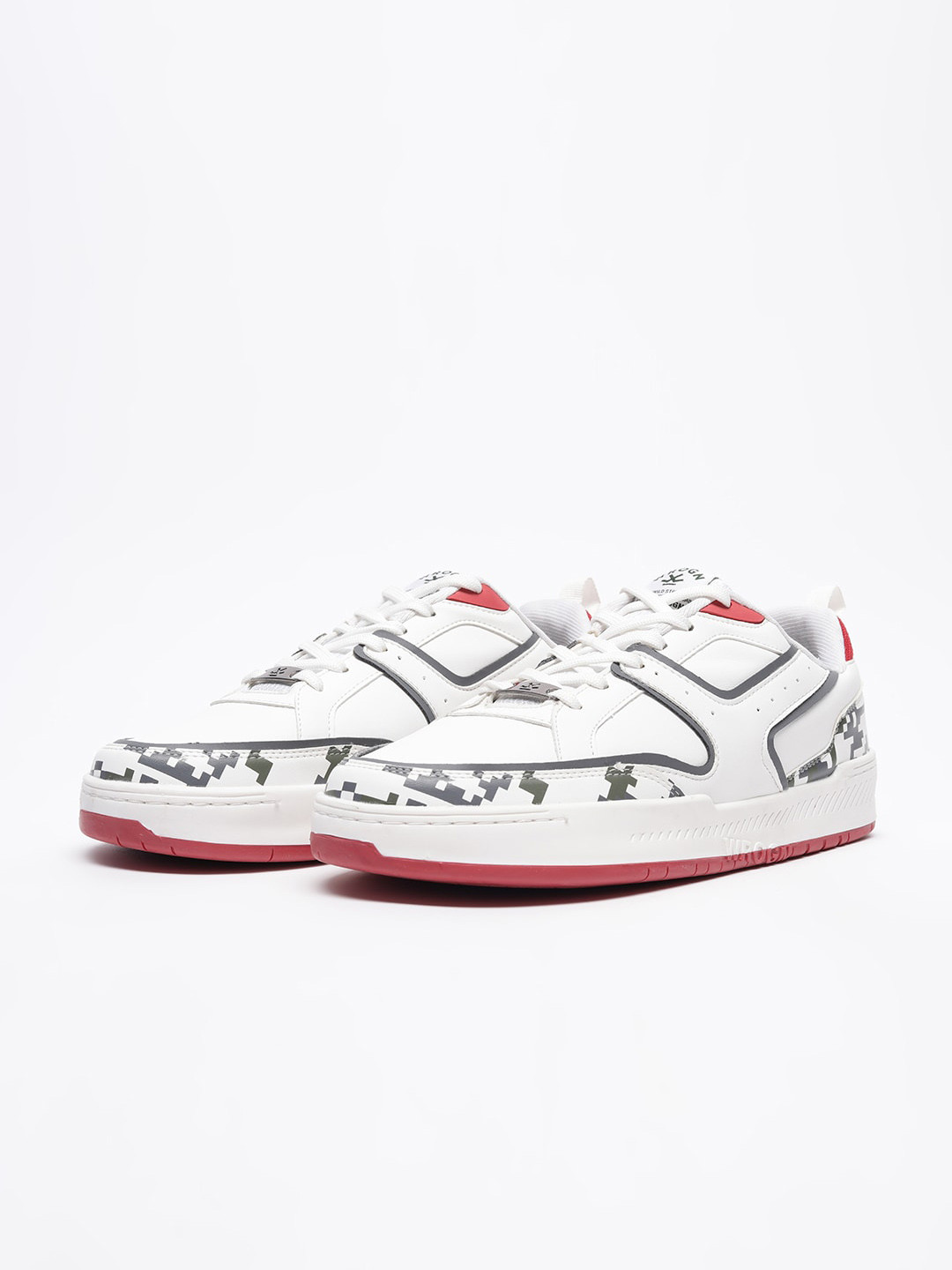 

WROGN Men Printed Comfort Insole Lace-Up Sneakers, White