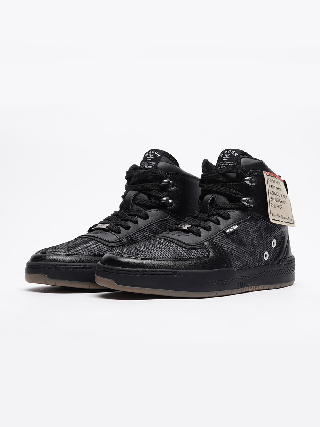 

WROGN Men Round Toe Sneakers, Black
