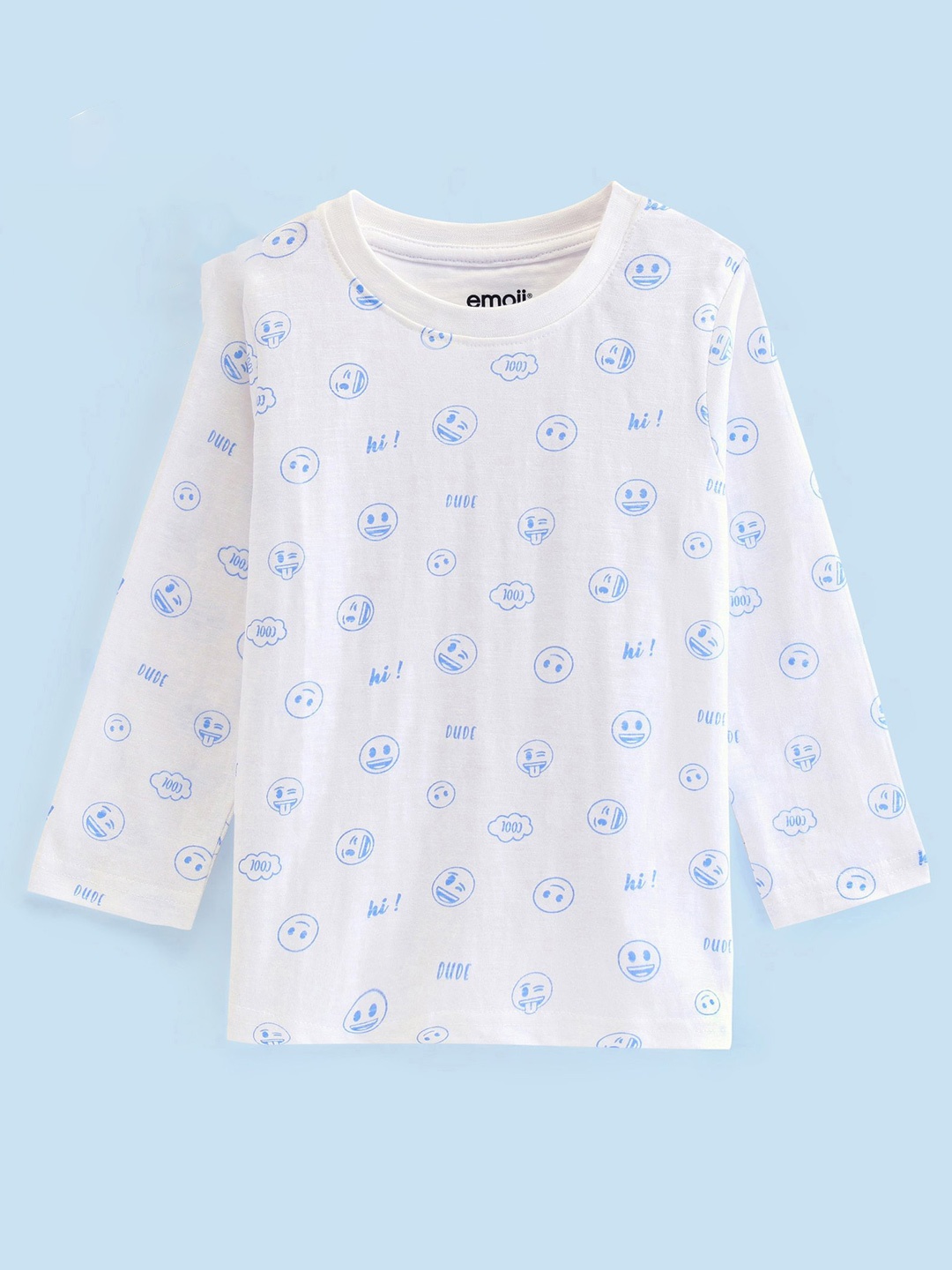 

Honeyhap Boys Conversational Printed Bio Finish Cotton T-shirt, Blue