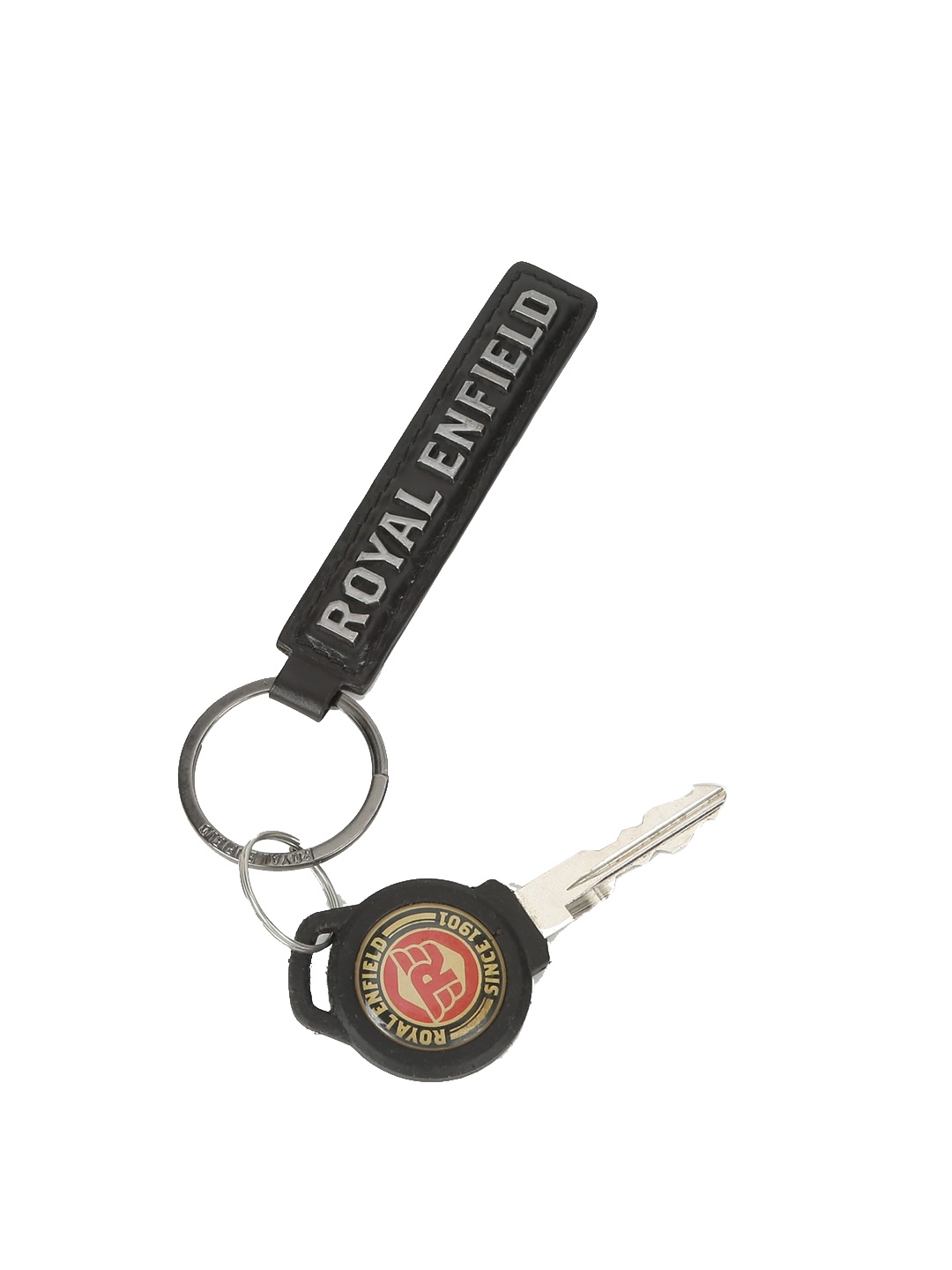 

Royal Enfield Textured Metal Key Chain, Black