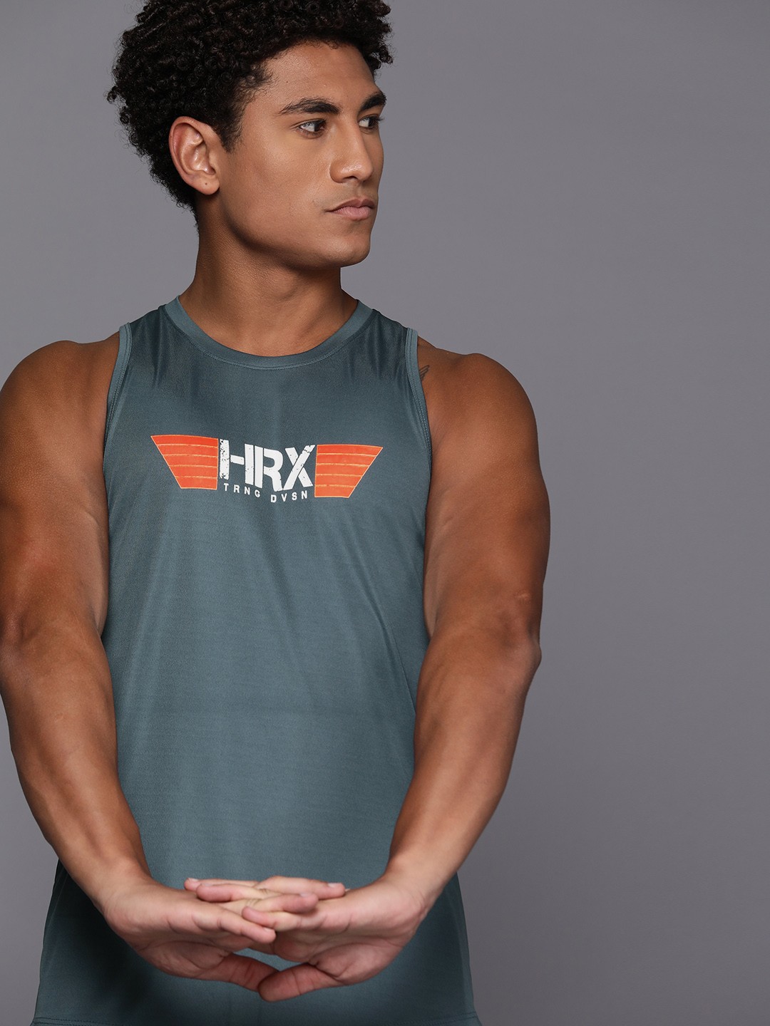 

HRX by Hrithik Roshan Men Brand Logo Printed T-shirt, Blue