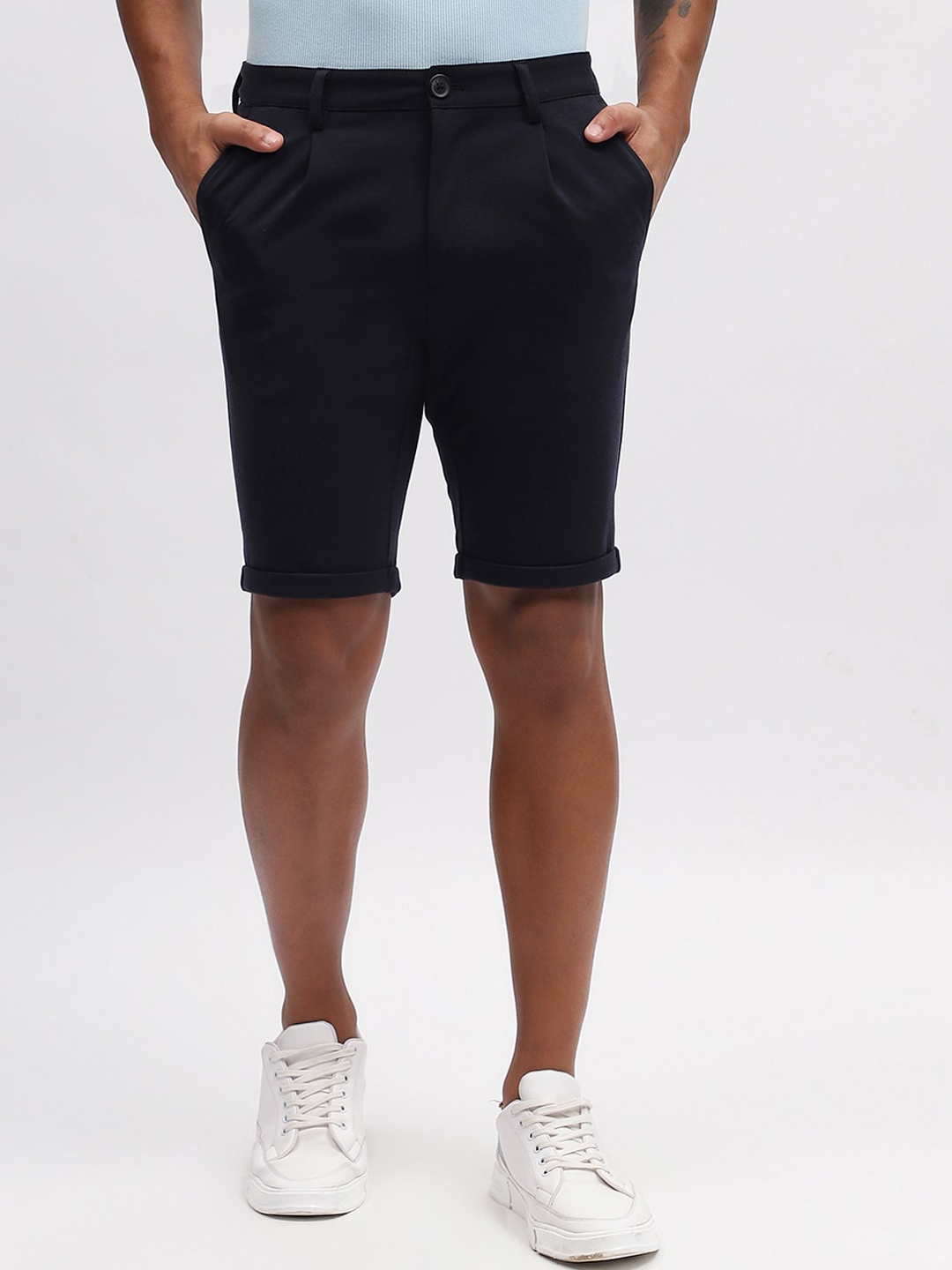 

LINDBERGH Men Regular Fit Mid-Rise Shorts, Navy blue
