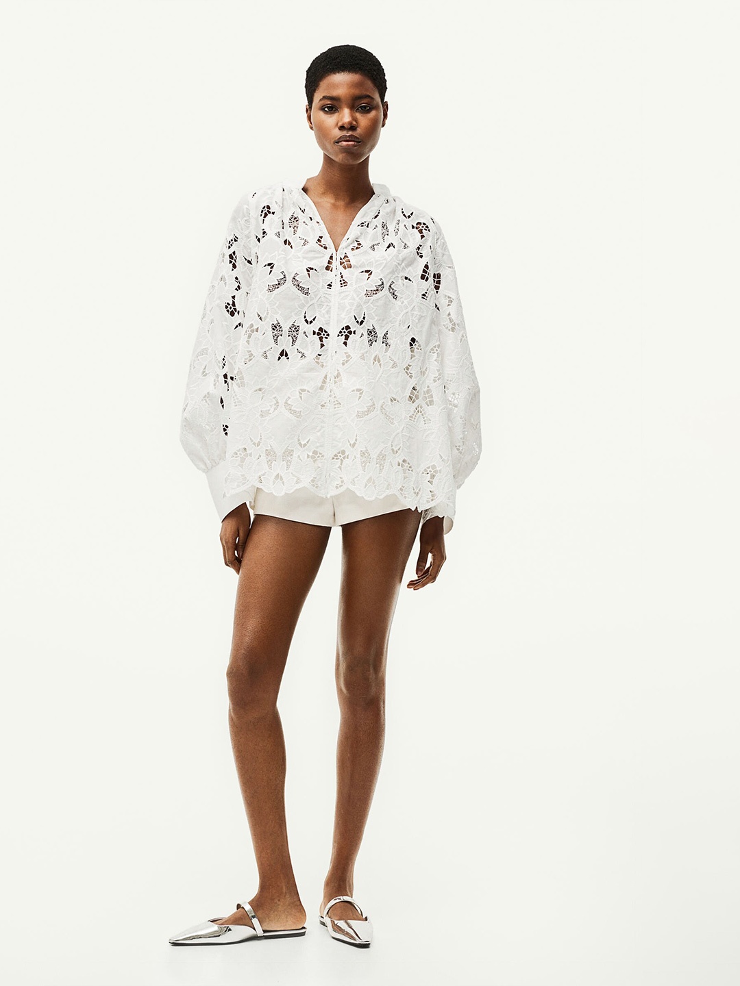 

H&M Broderie Anglaise Blouse, White