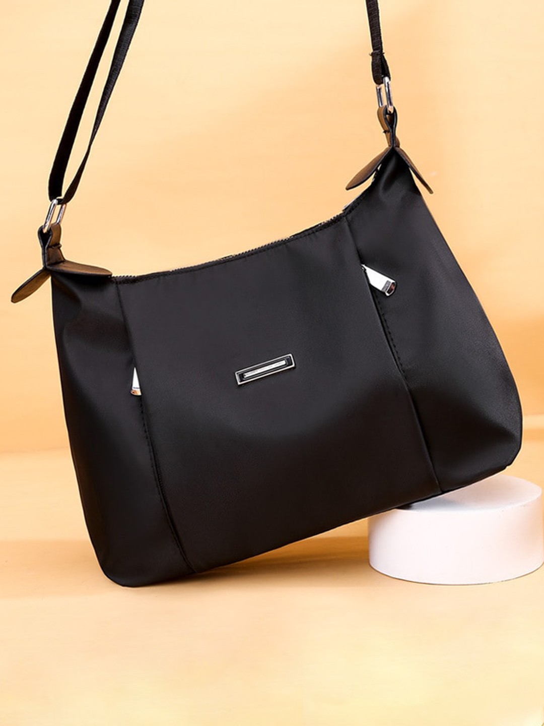 

Diva Dale Zip Detail Shoulder Bag, Black