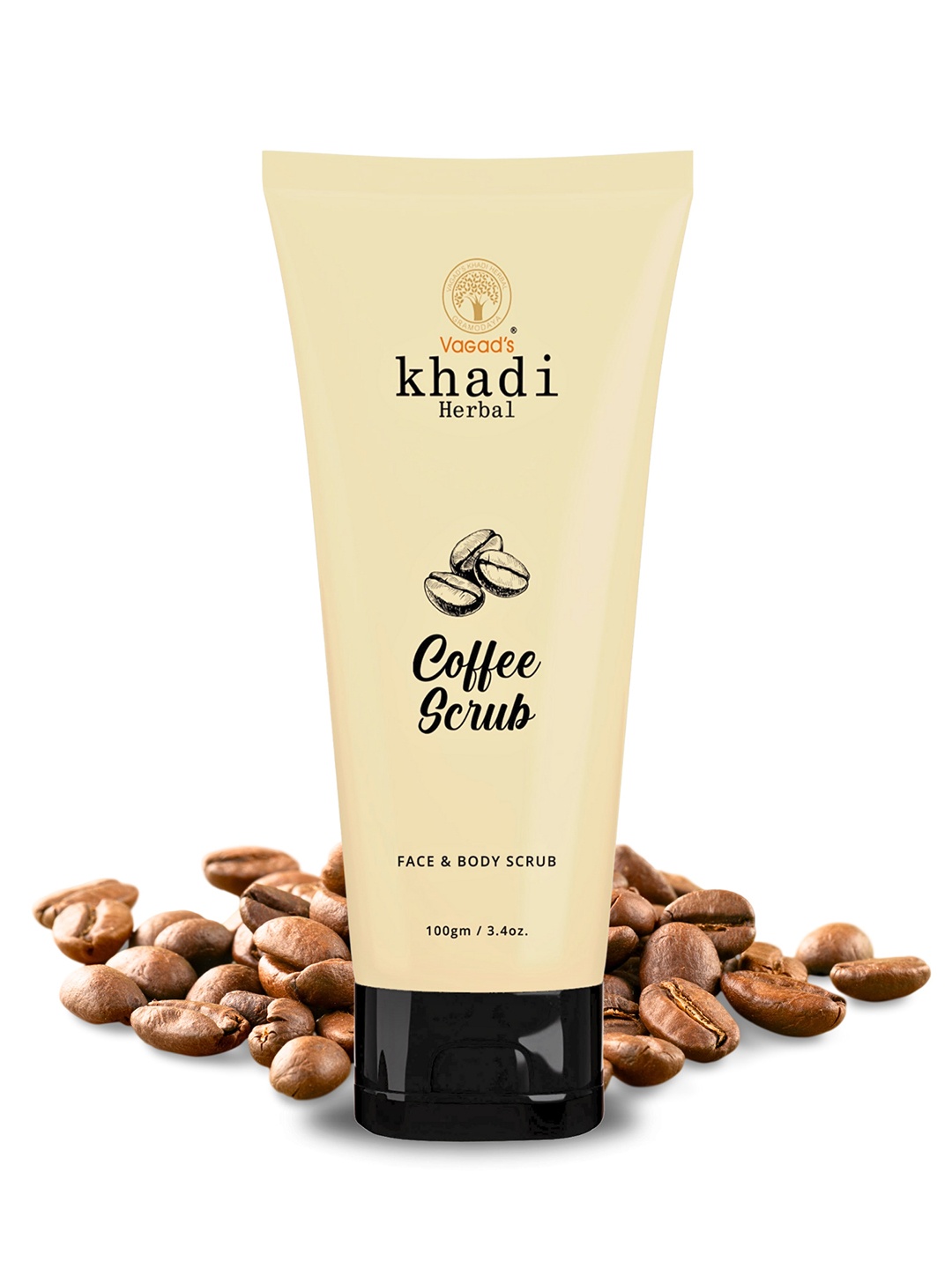 

Vagads Khadi Coffee Face Scrub With Vitamin E - 100g, Brown
